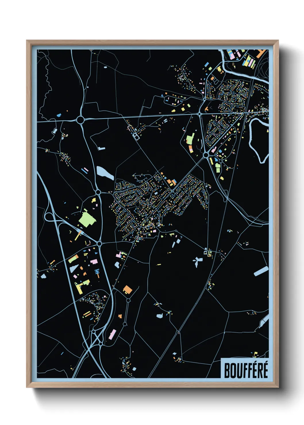 Une affiche de carte sur Boufféré