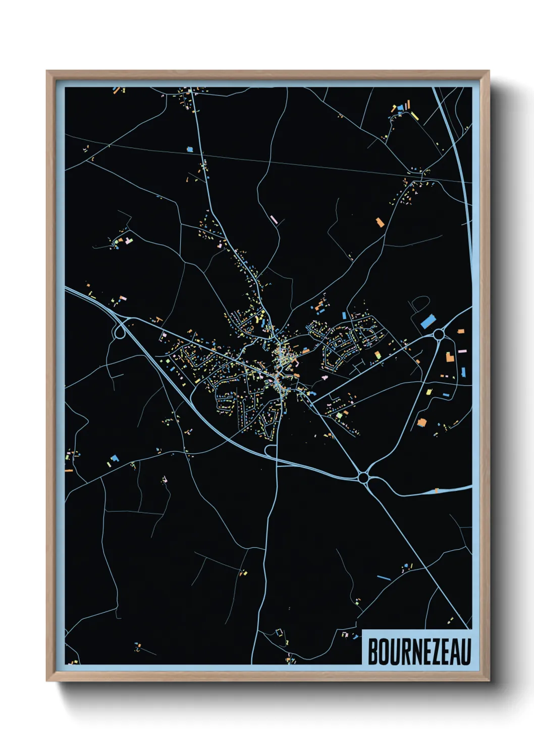 Une affiche de carte sur Bournezeau