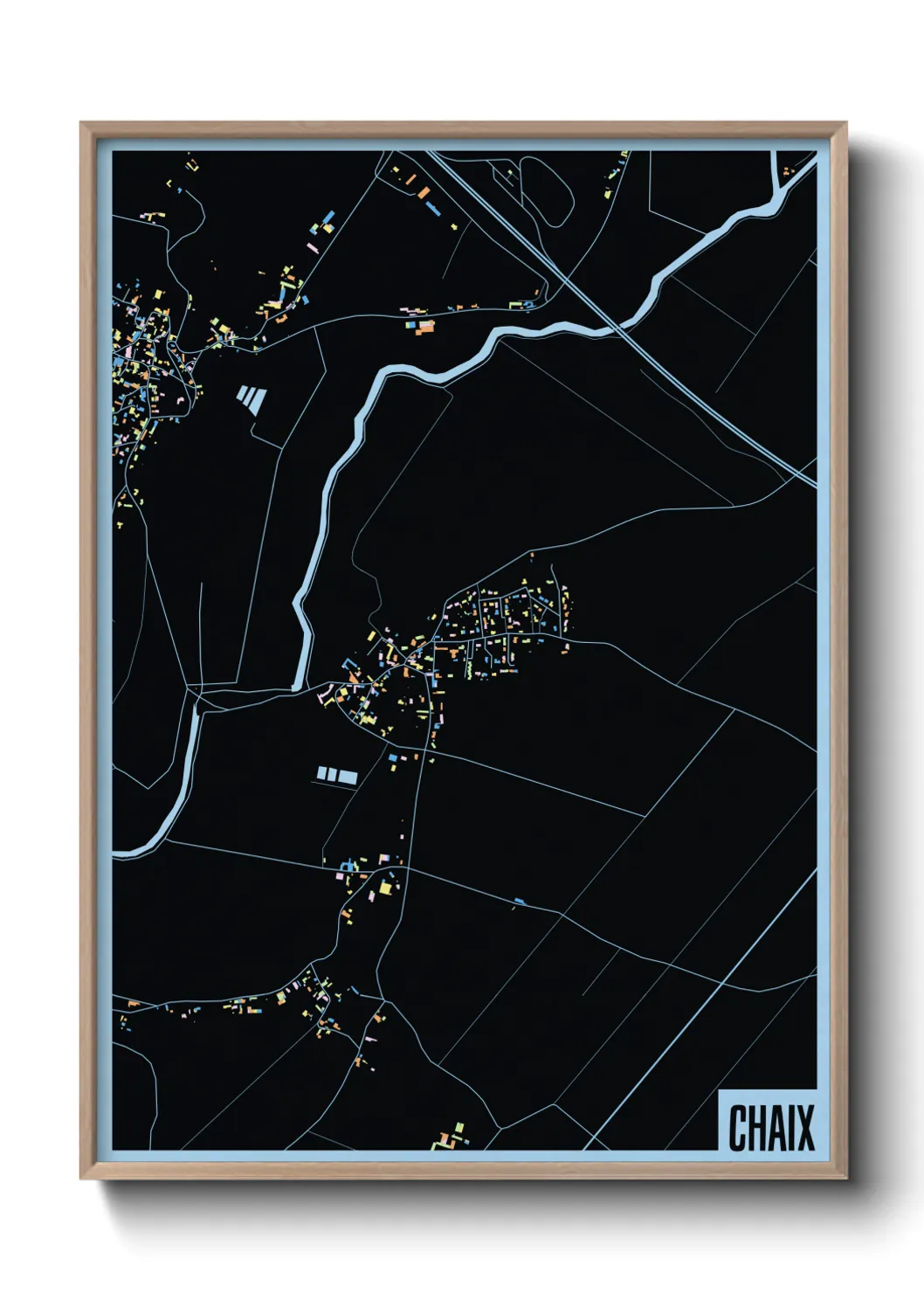 Une affiche de carte sur Chaix