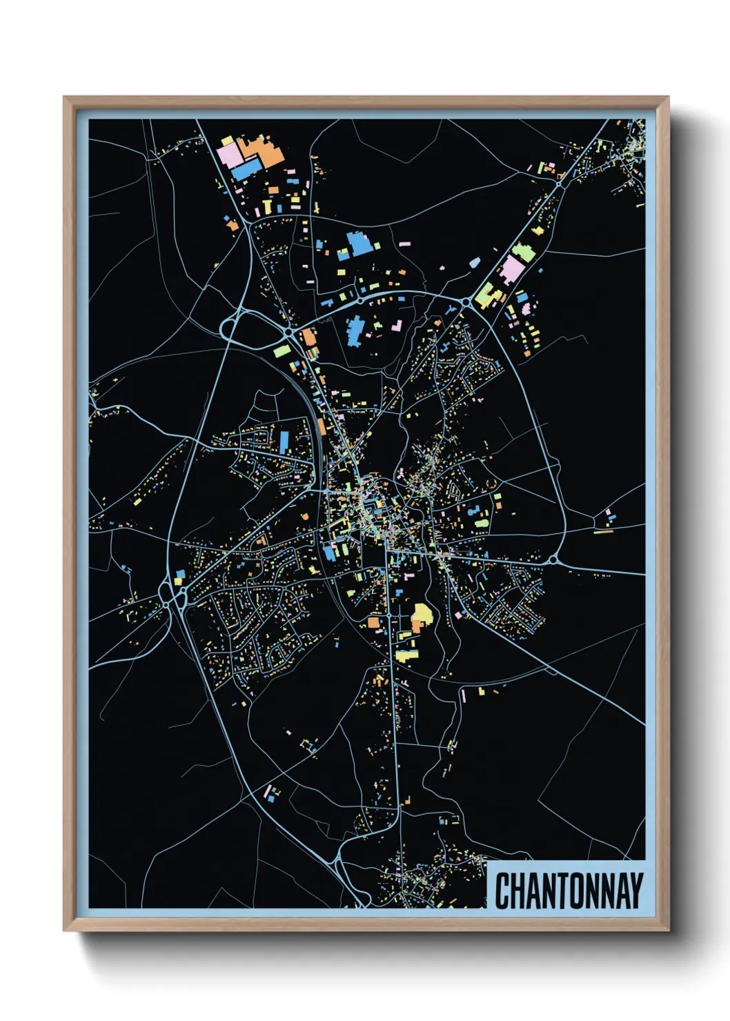 Une affiche de carte sur Chantonnay