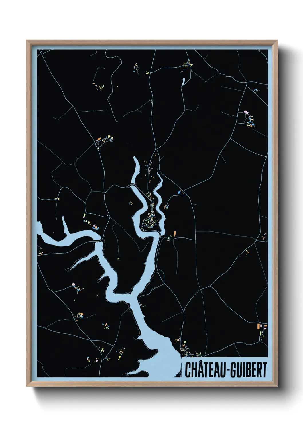 Une affiche de carte sur Château-Guibert