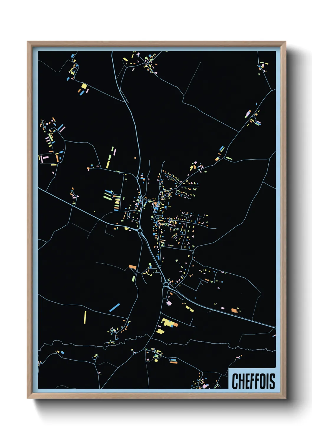 Une affiche de carte sur Cheffois