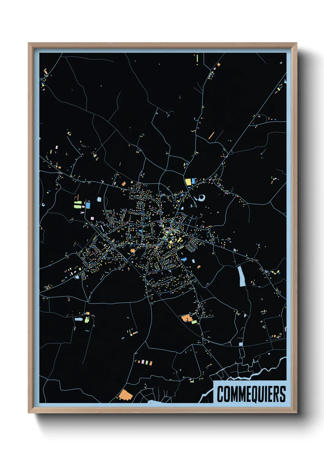 Une affiche de carte sur Commequiers