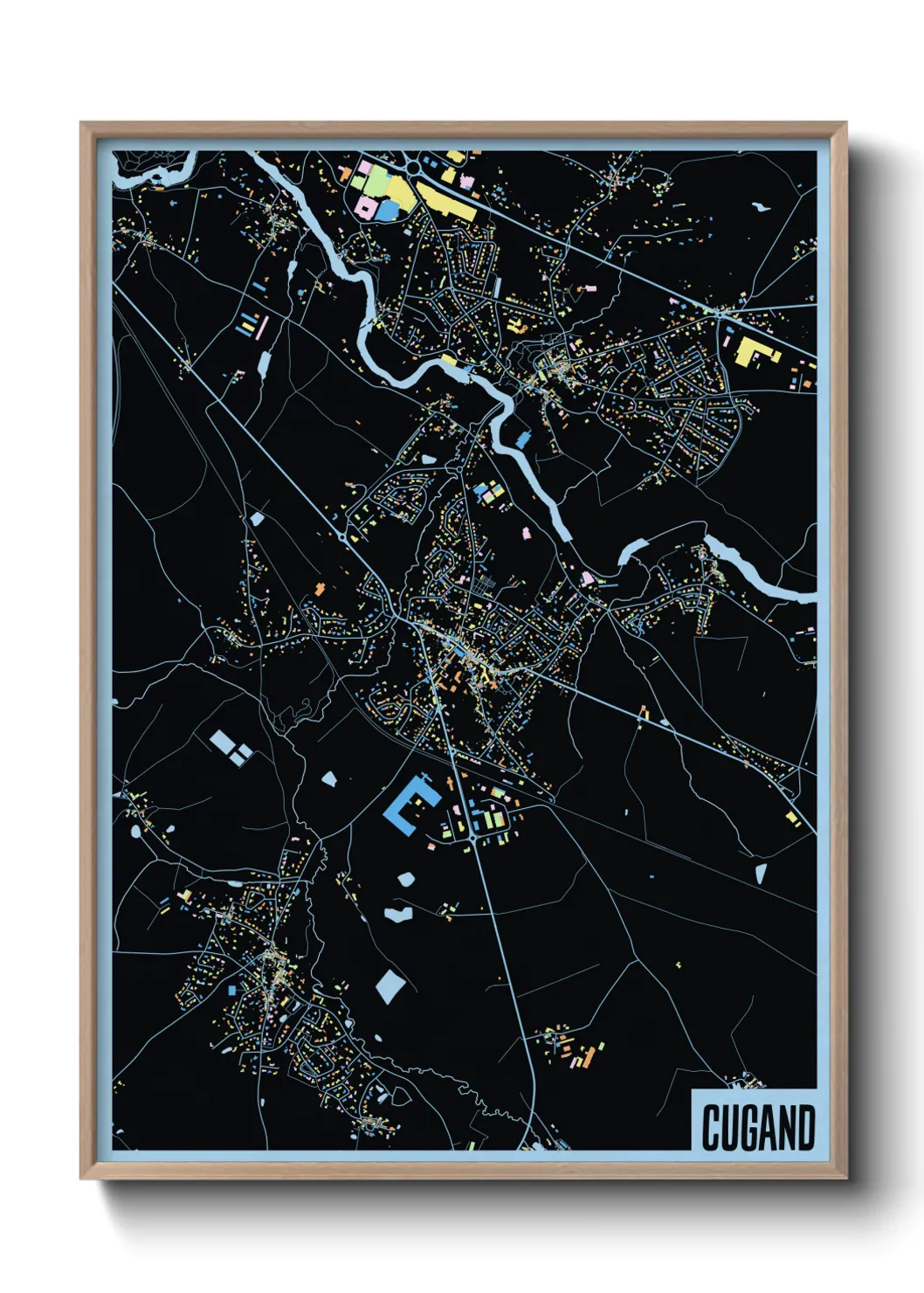 Une affiche de carte sur Cugand