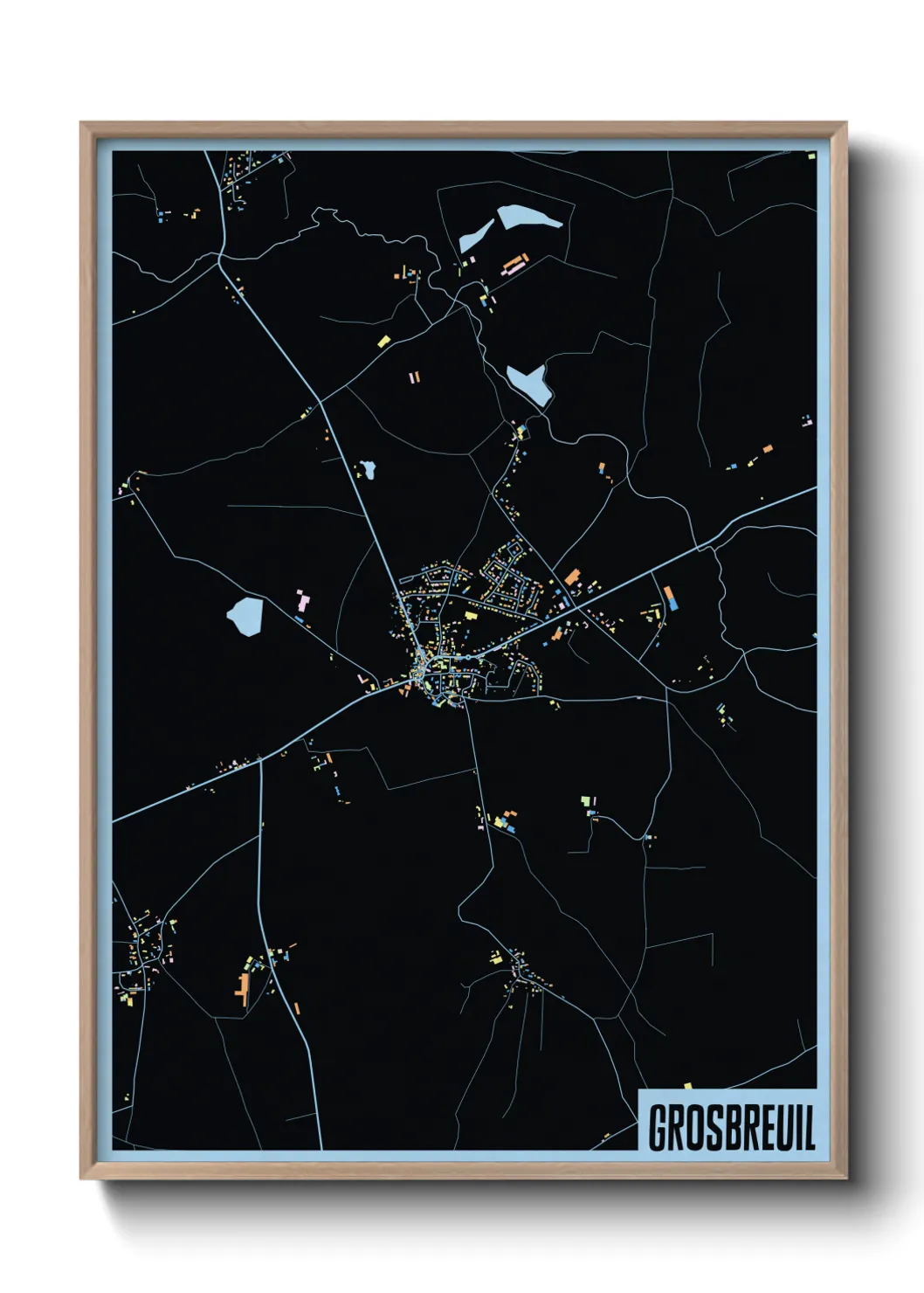 Une affiche de carte sur Grosbreuil