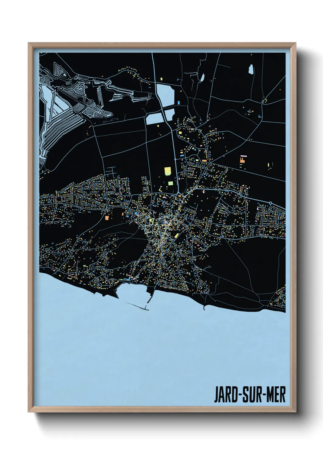 Une affiche de carte sur Jard-sur-Mer