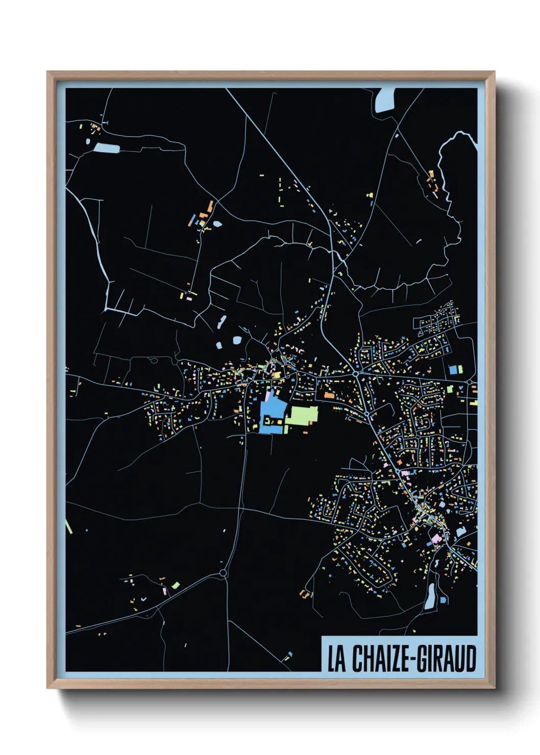 Une affiche de carte sur La Chaize-Giraud