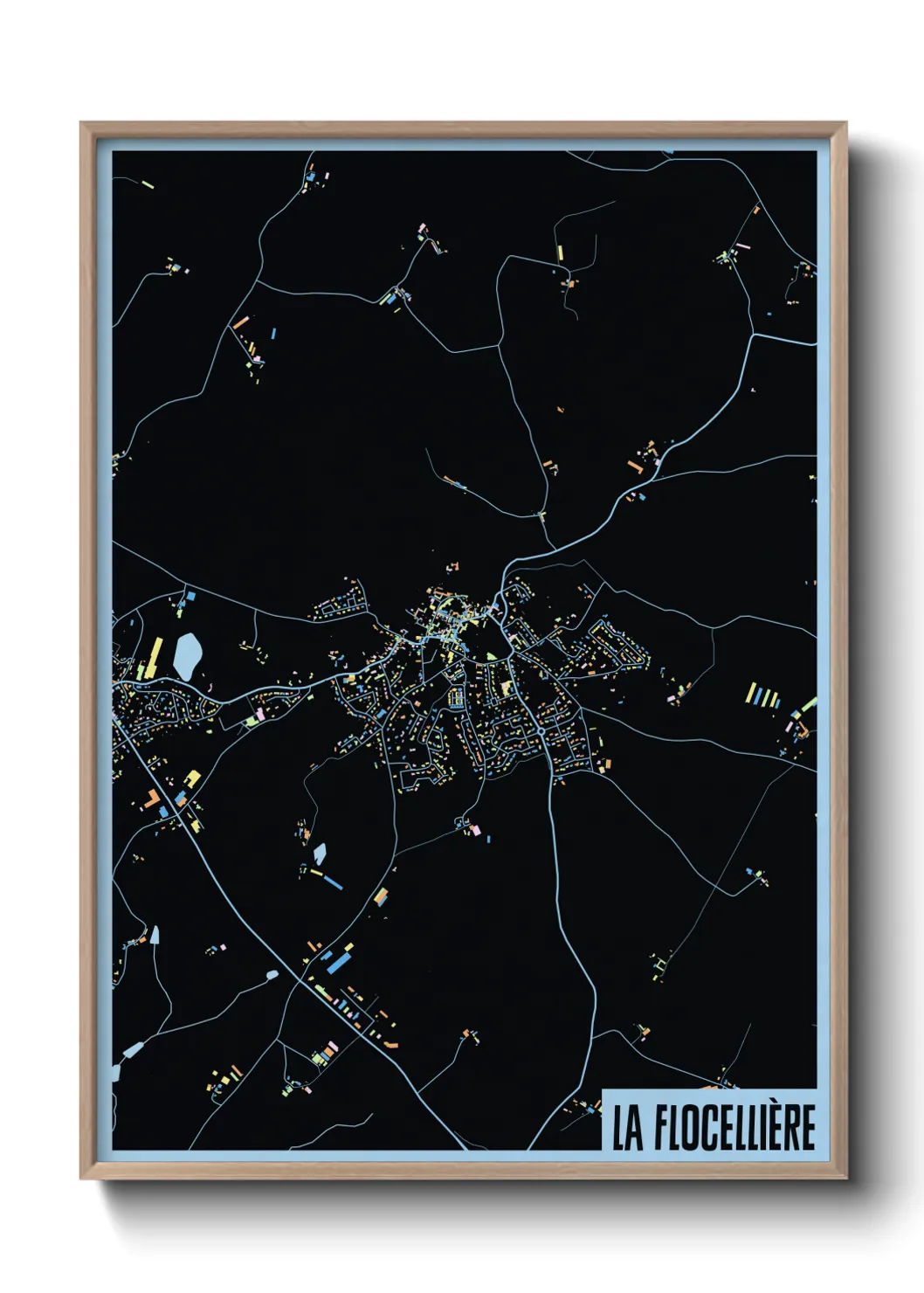 Une affiche de carte sur La Flocellière