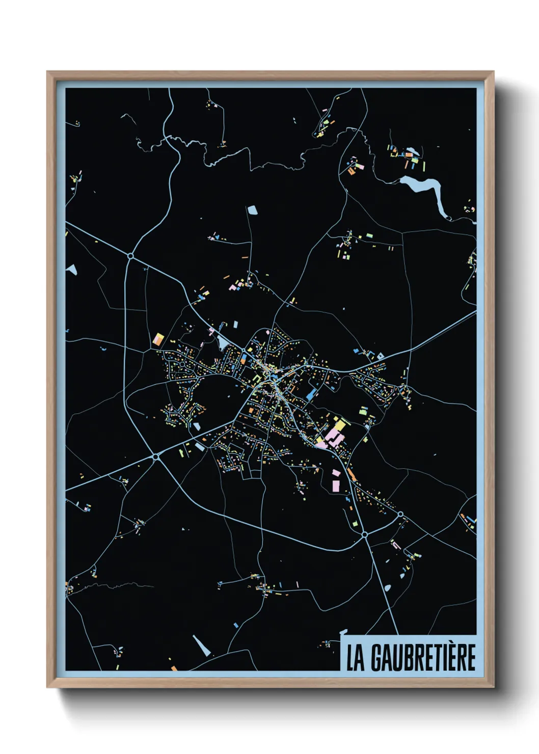 Une affiche de carte sur La Gaubretière