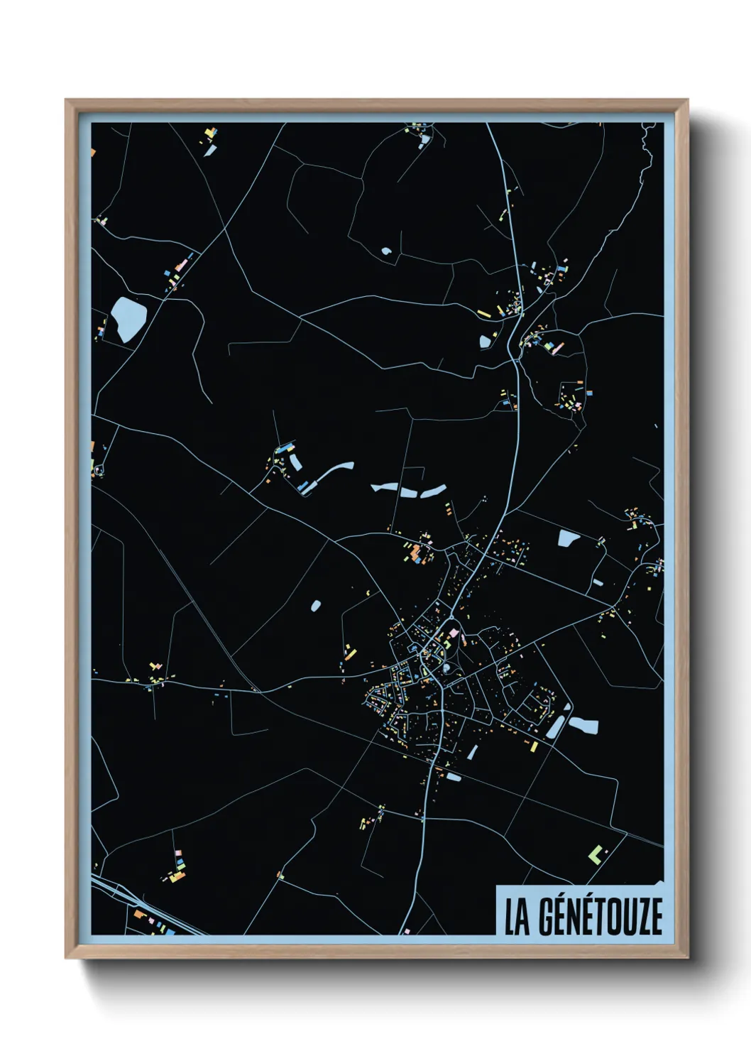 Une affiche de carte sur La Génétouze