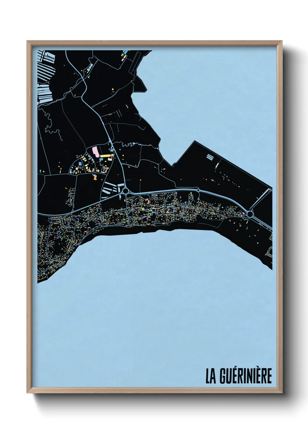 Une affiche de carte sur La Guérinière