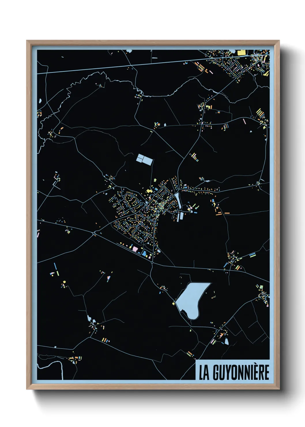 Une affiche de carte sur La Guyonnière