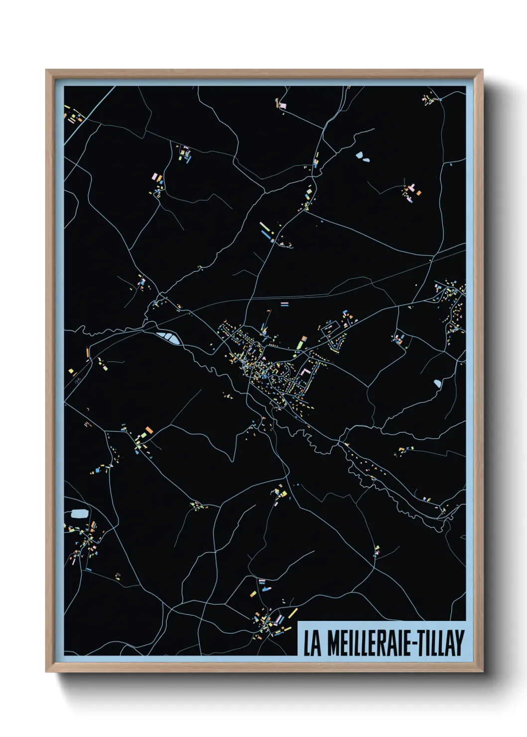 Une affiche de carte sur La Meilleraie-Tillay