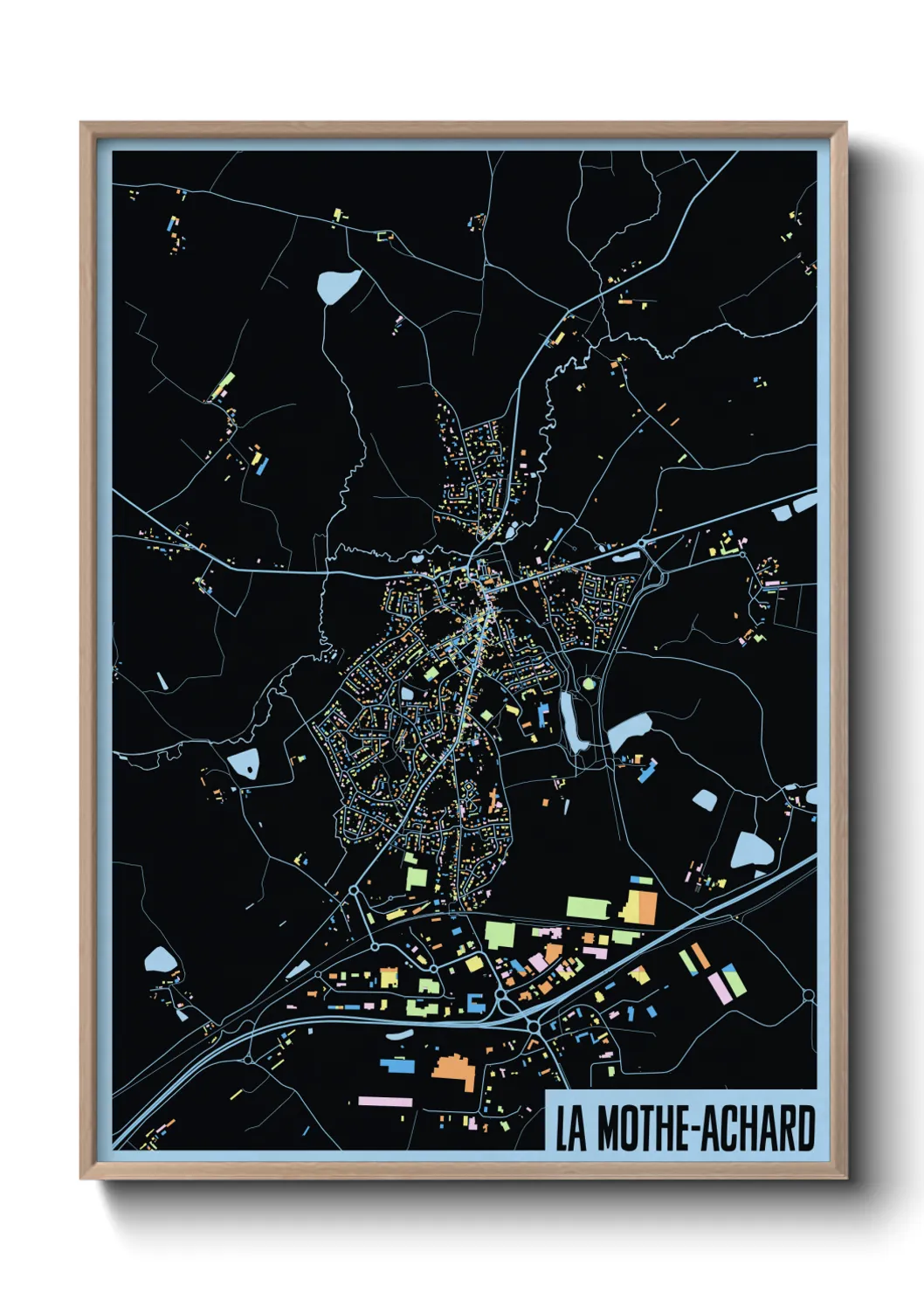 Une affiche de carte sur La Mothe-Achard