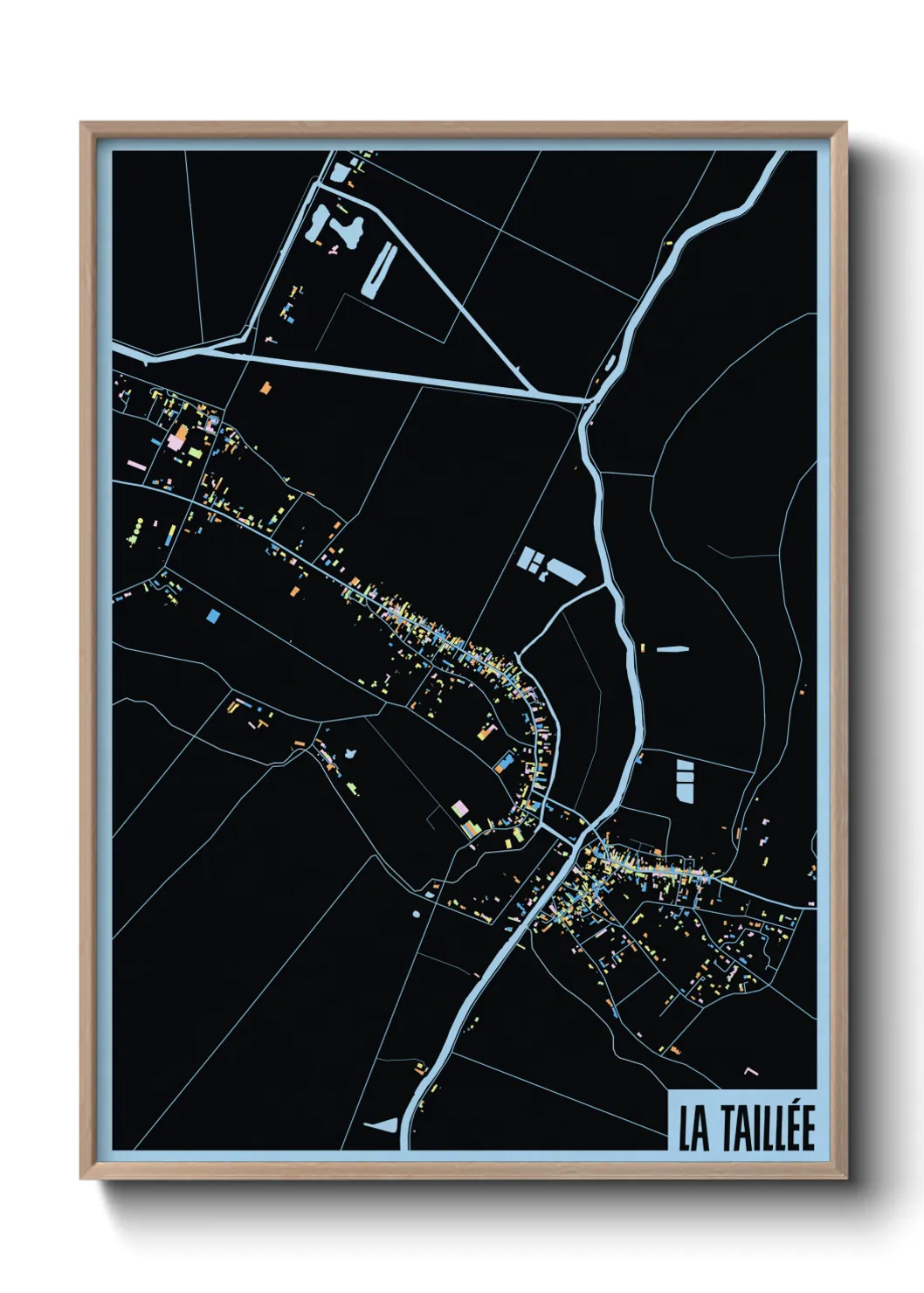 Une affiche de carte sur La Taillée