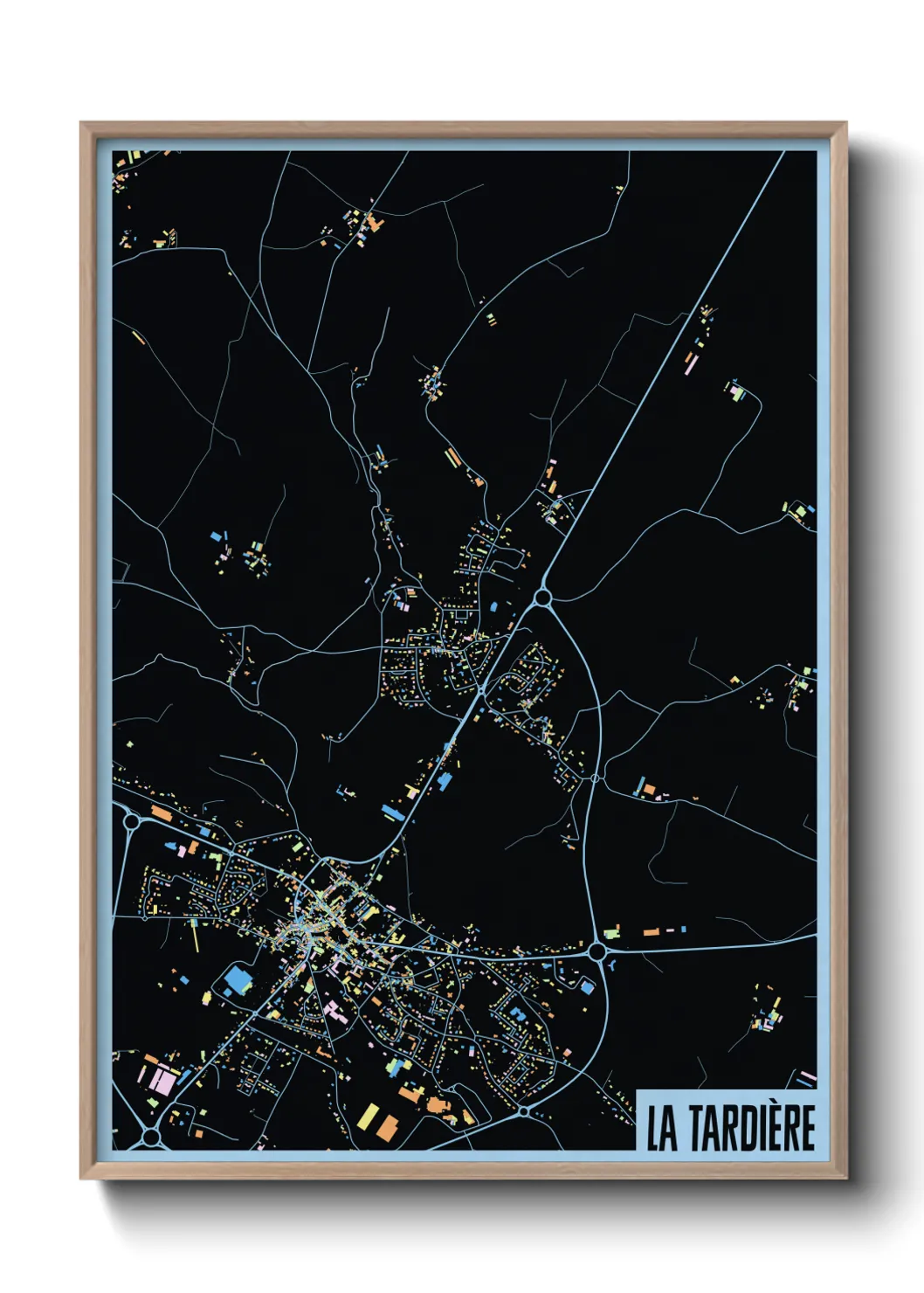 Une affiche de carte sur La Tardière