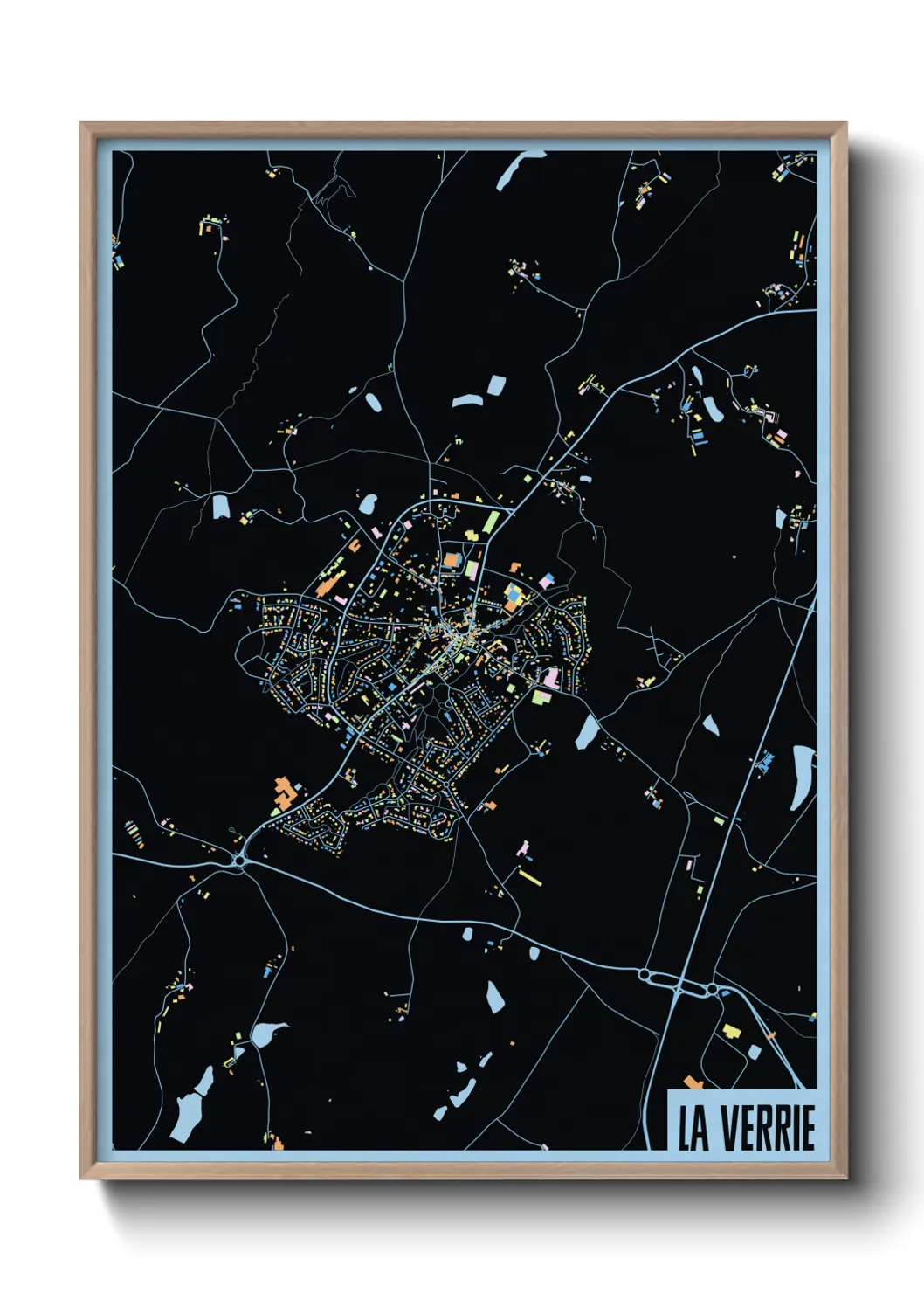 Une affiche de carte sur La Verrie