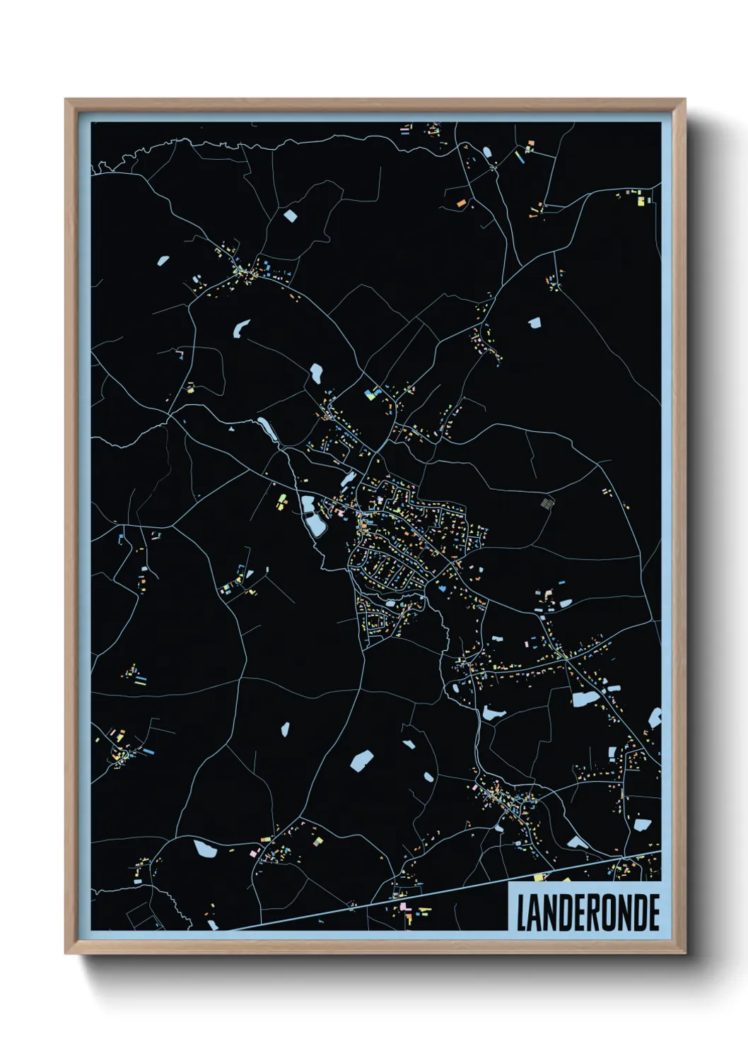 Une affiche de carte sur Landeronde