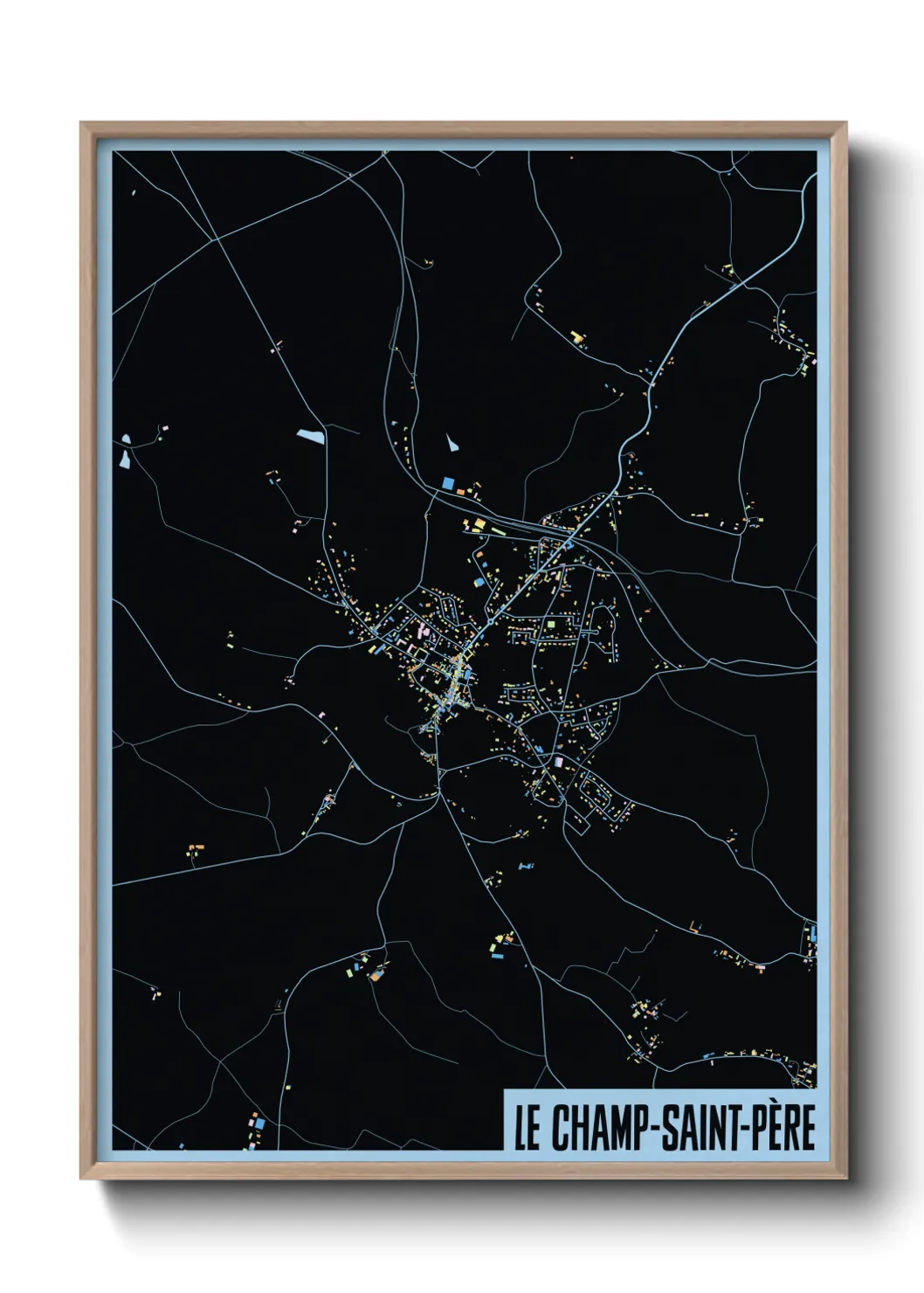 Une affiche de carte sur Le Champ-Saint-Père