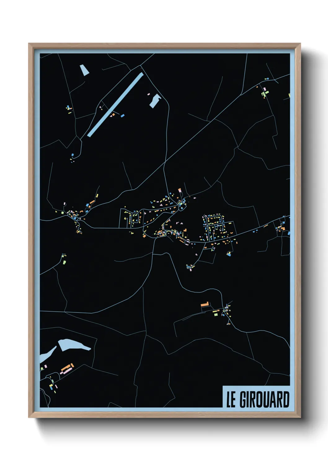 Une affiche de carte sur Le Girouard