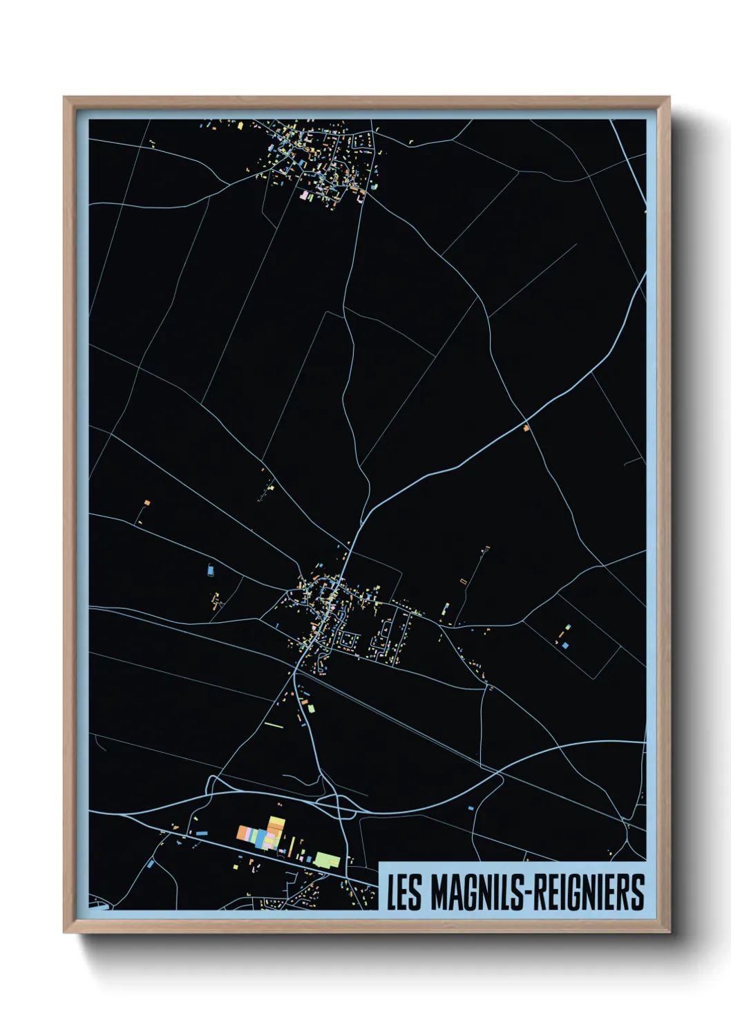 Une affiche de carte sur Les Magnils-Reigniers