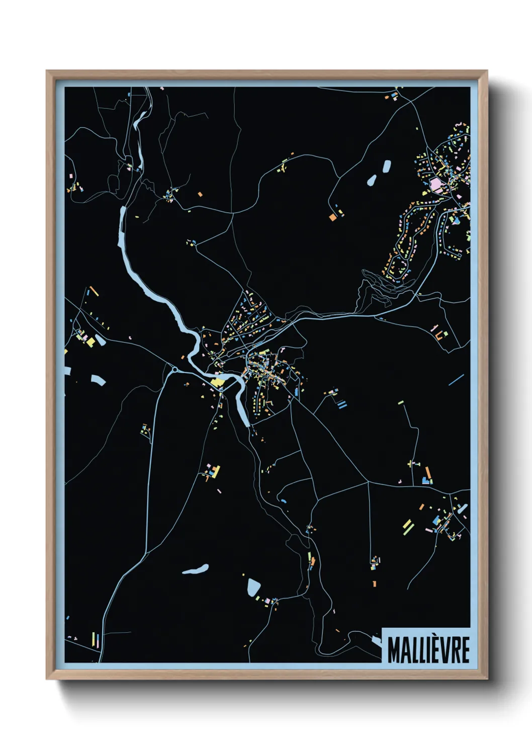 Une affiche de carte sur Mallièvre