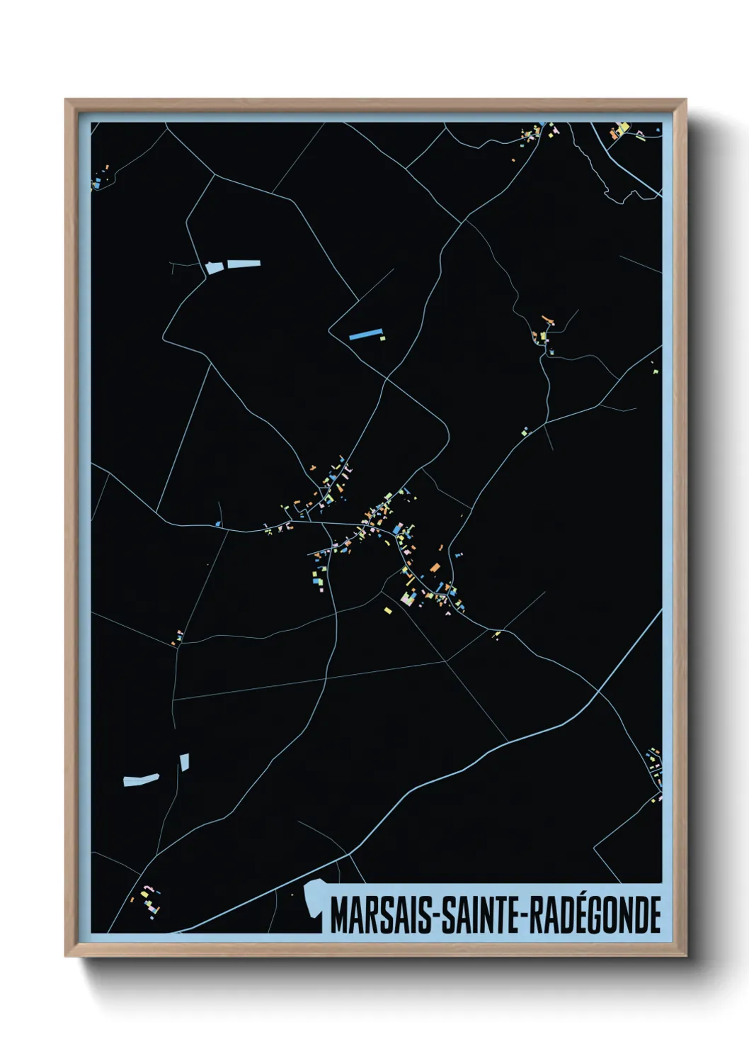 Une affiche de carte sur Marsais-Sainte-Radégonde