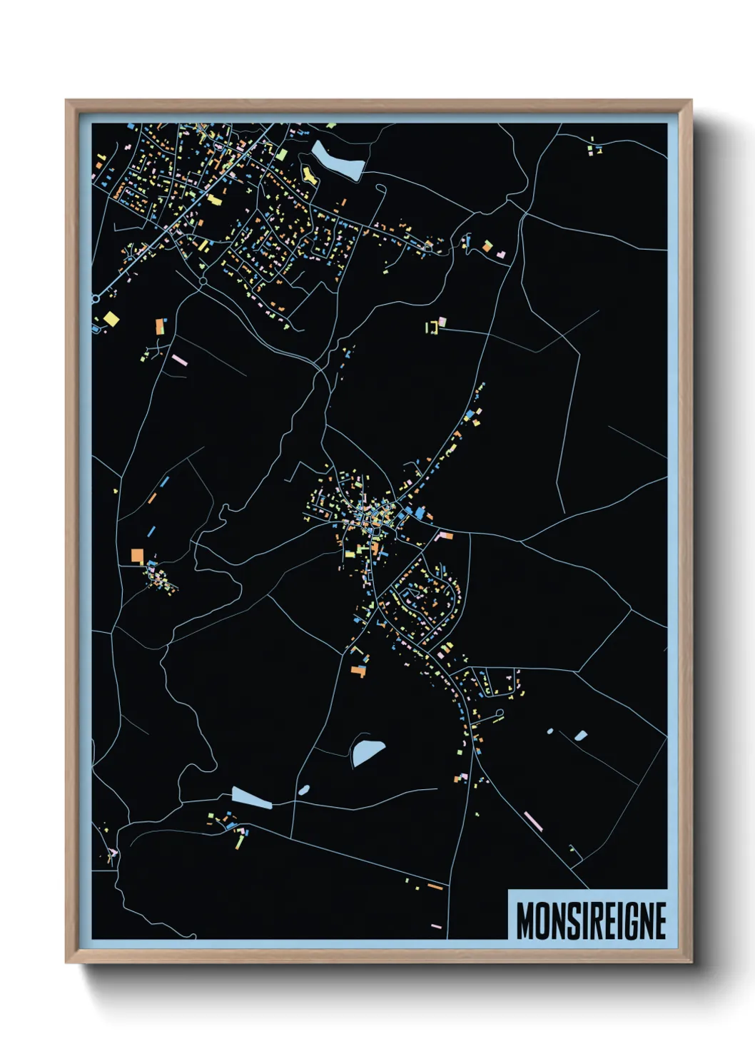 Une affiche de carte sur Monsireigne