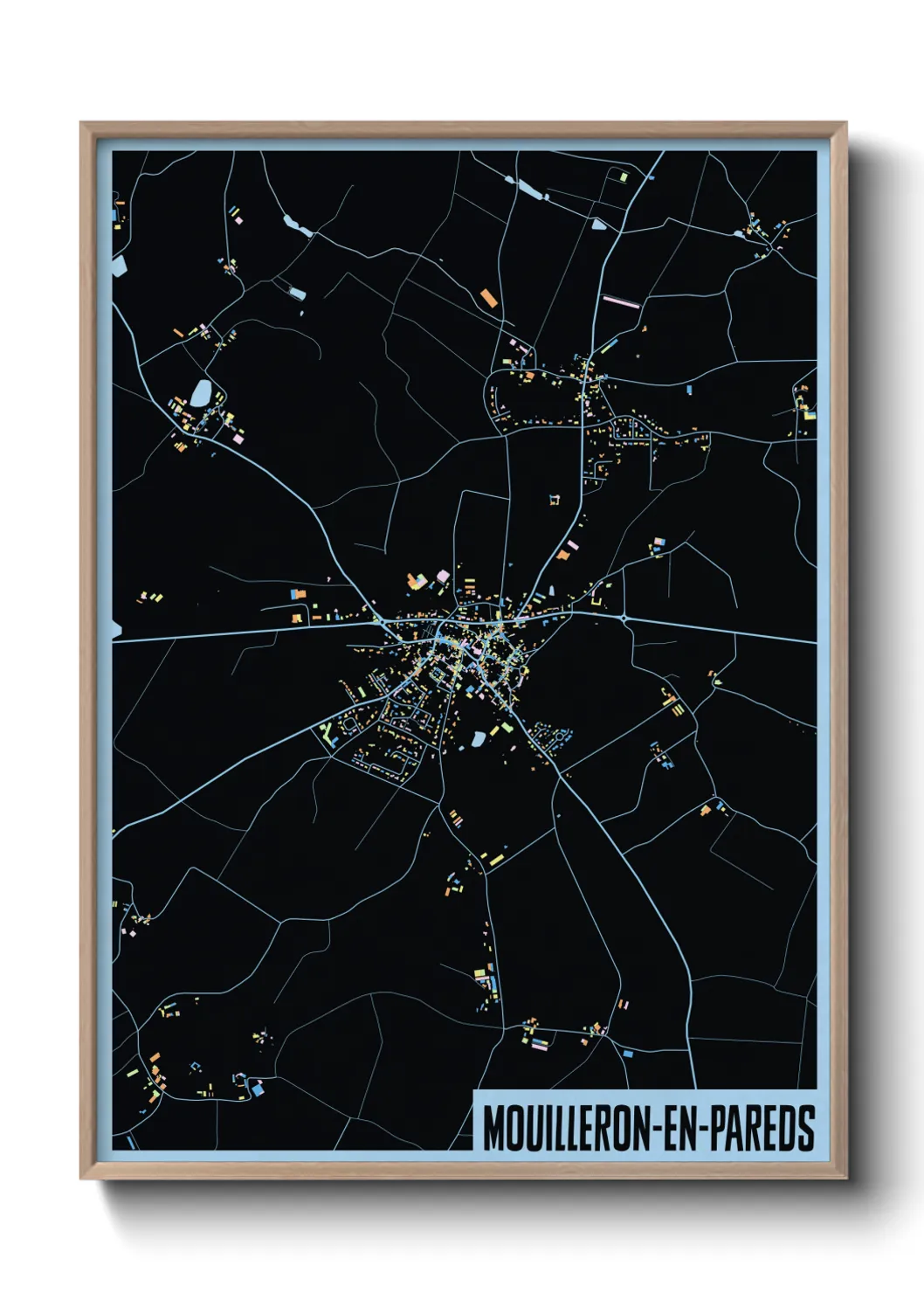 Une affiche de carte sur Mouilleron-en-Pareds