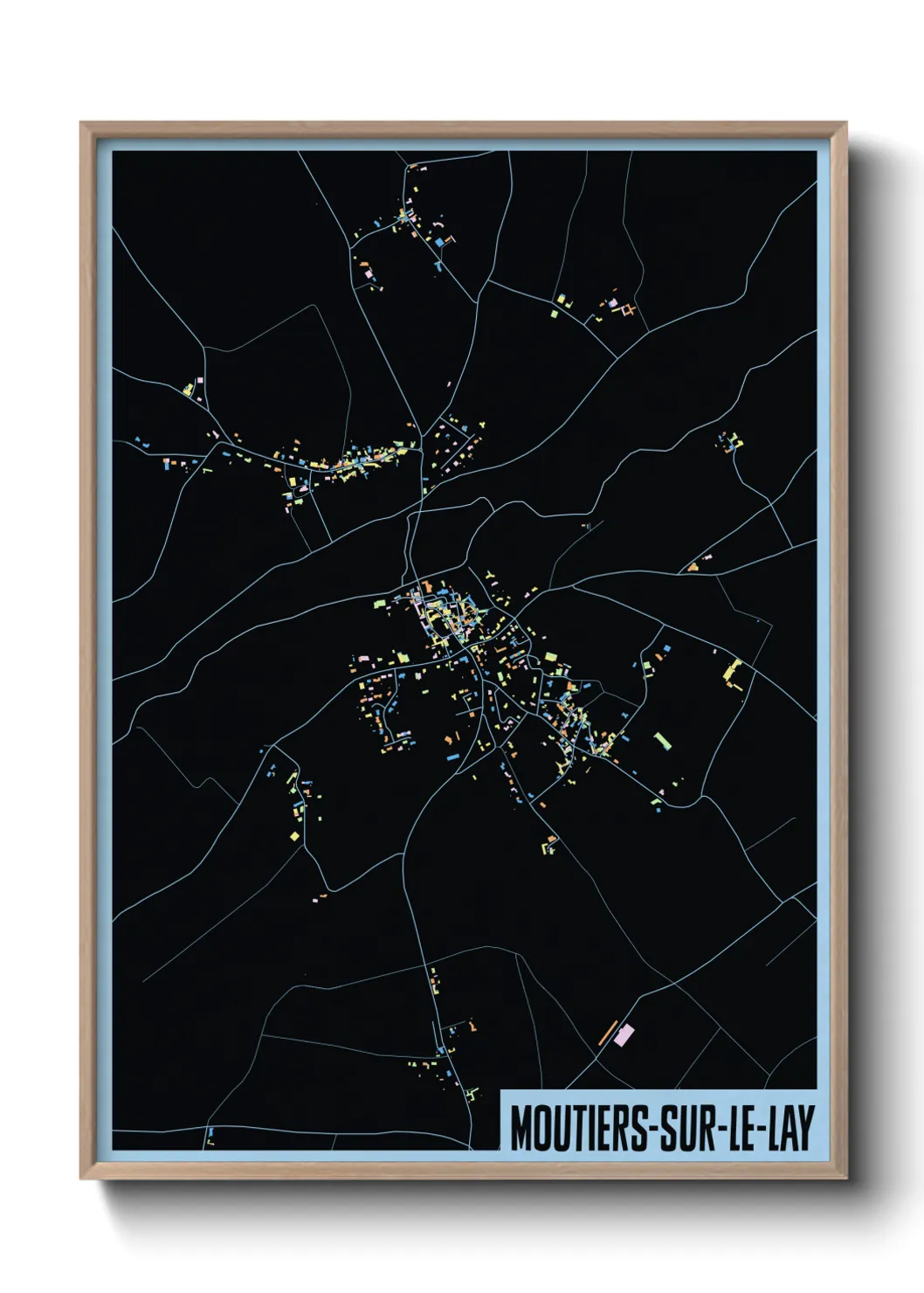 Une affiche de carte sur Moutiers-sur-le-Lay