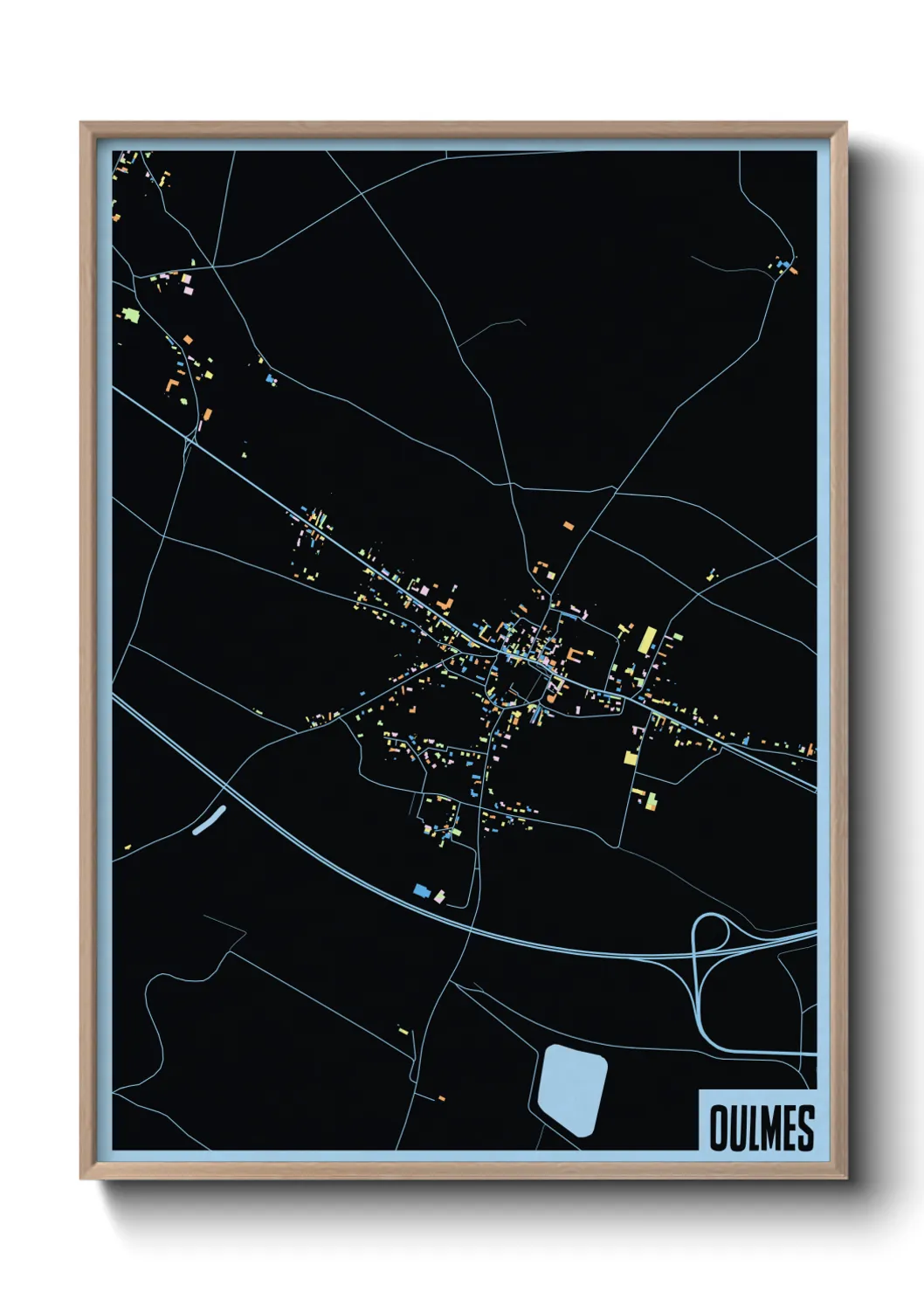 Une affiche de carte sur Oulmes