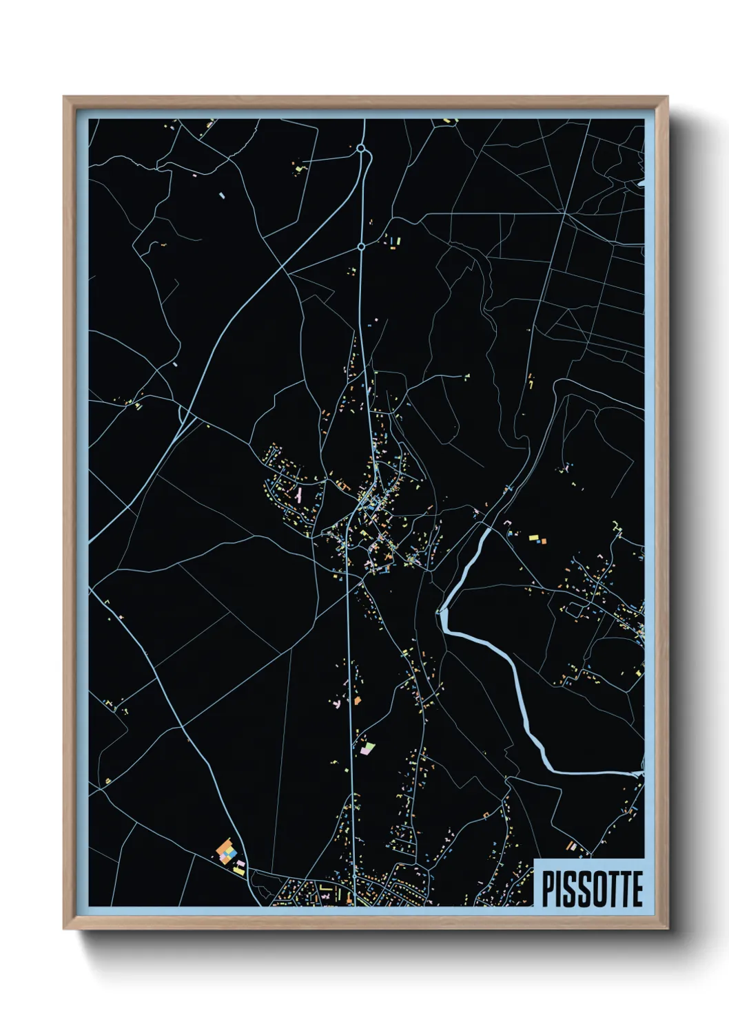 Une affiche de carte sur Pissotte