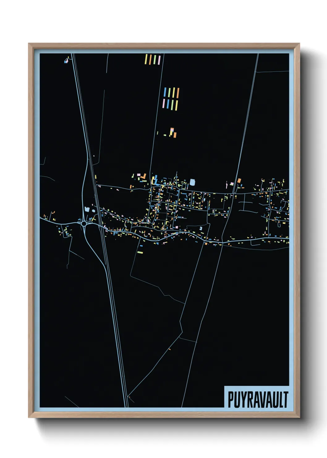 Une affiche de carte sur Puyravault