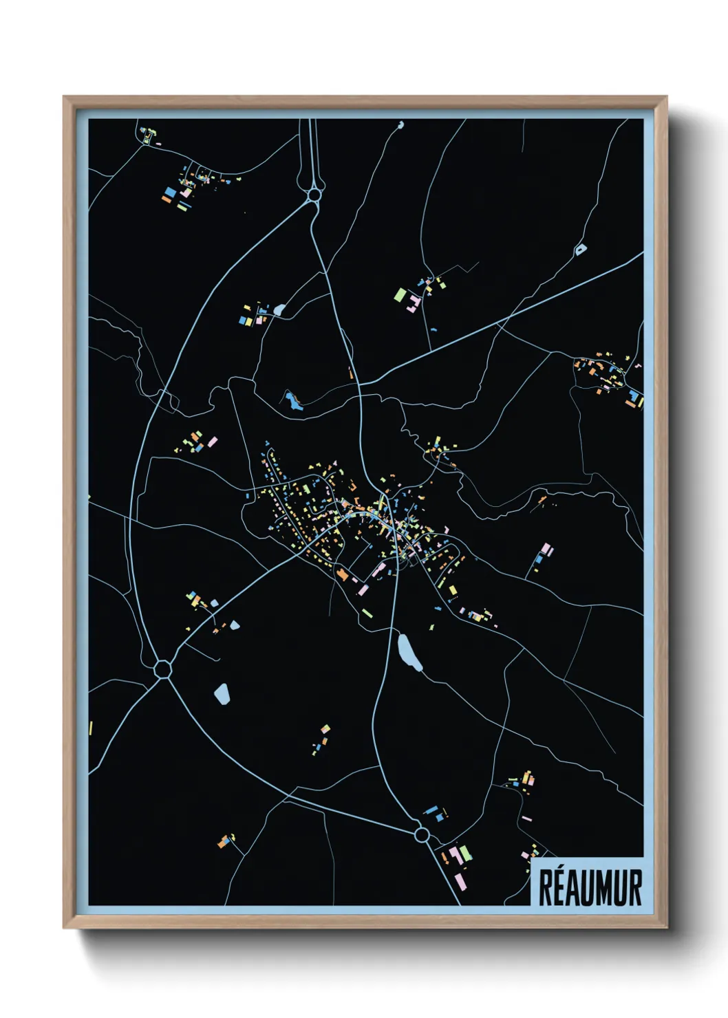 Une affiche de carte sur Réaumur