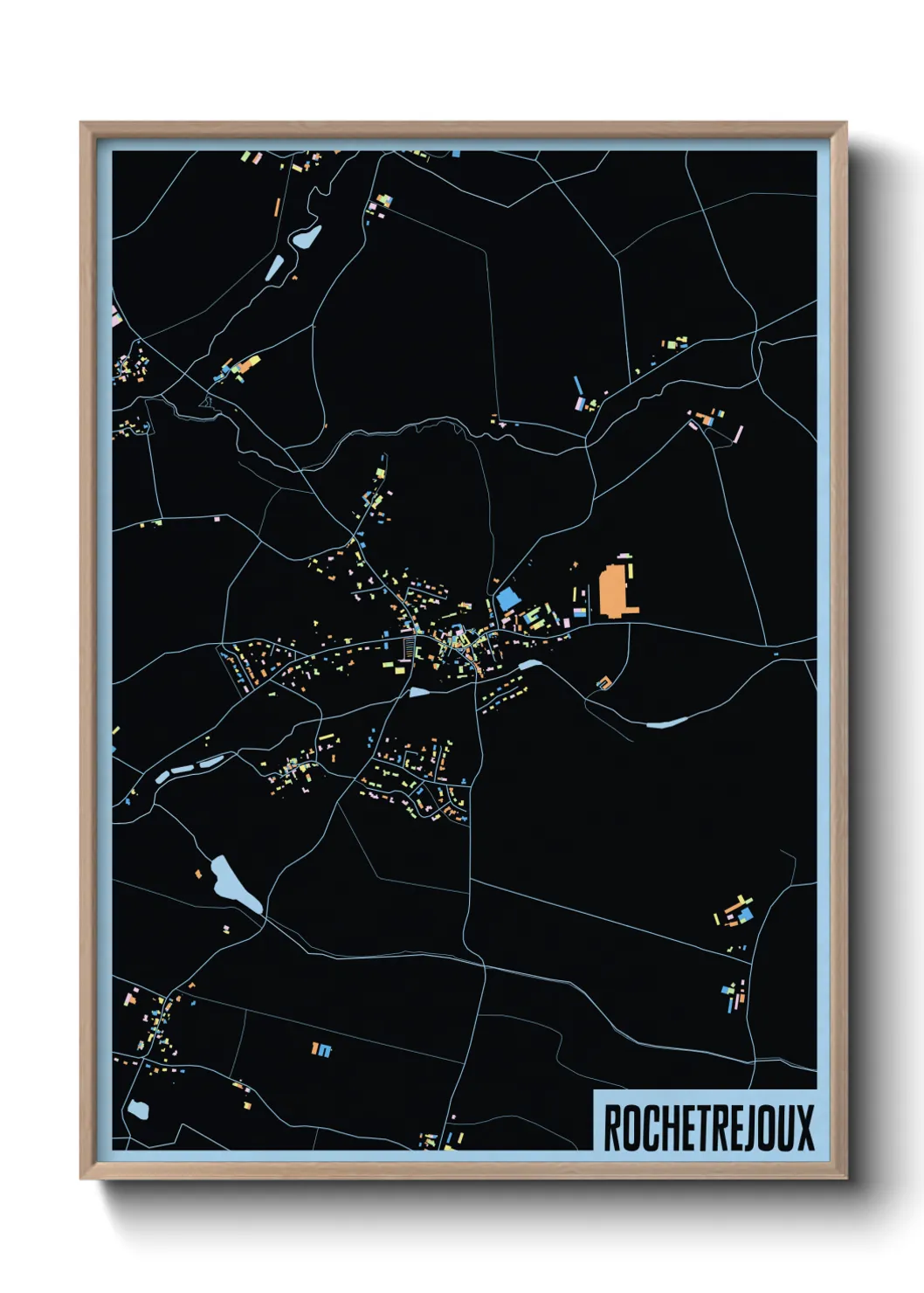 Une affiche de carte sur Rochetrejoux