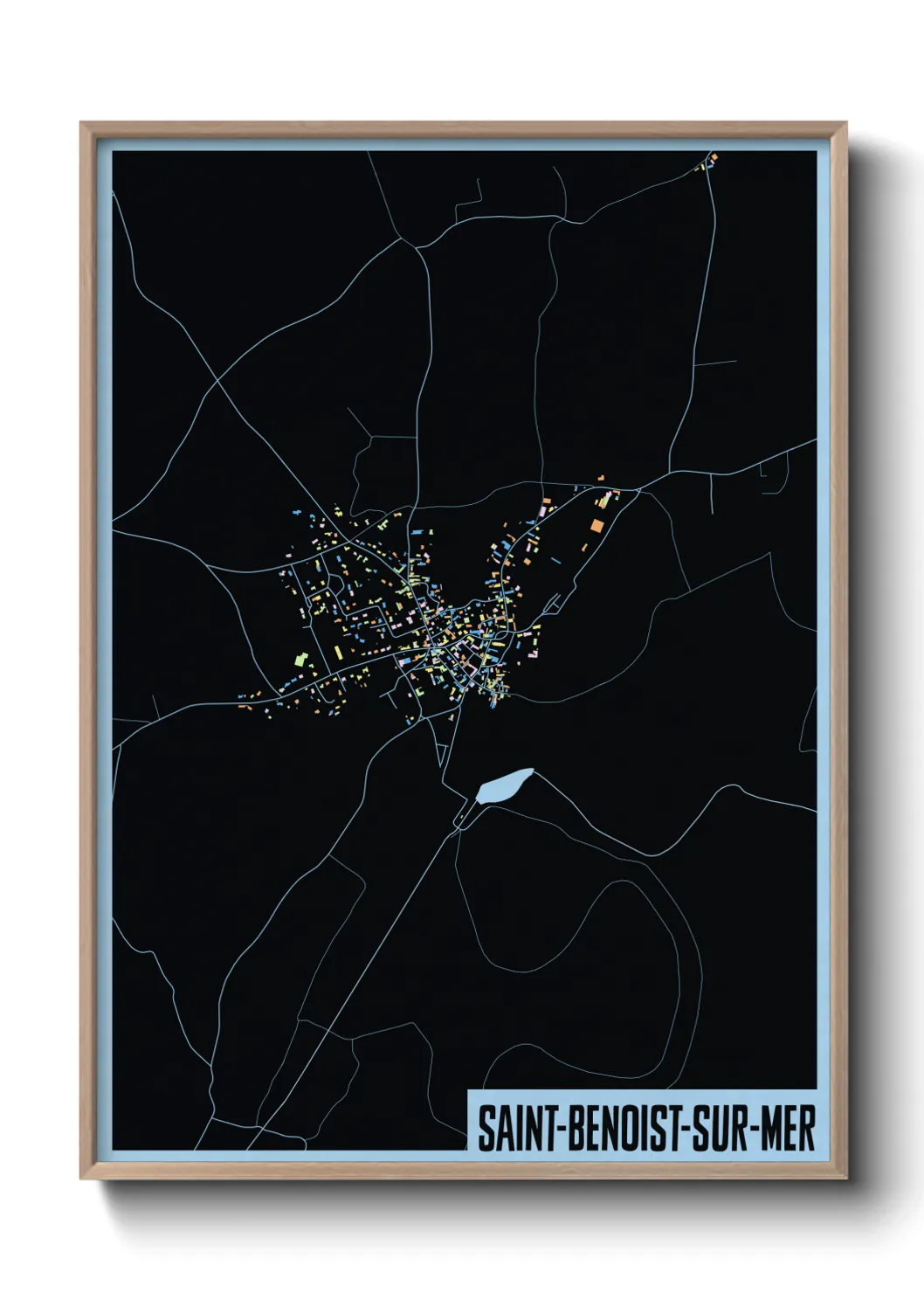 Une affiche de carte sur Saint-Benoist-sur-Mer