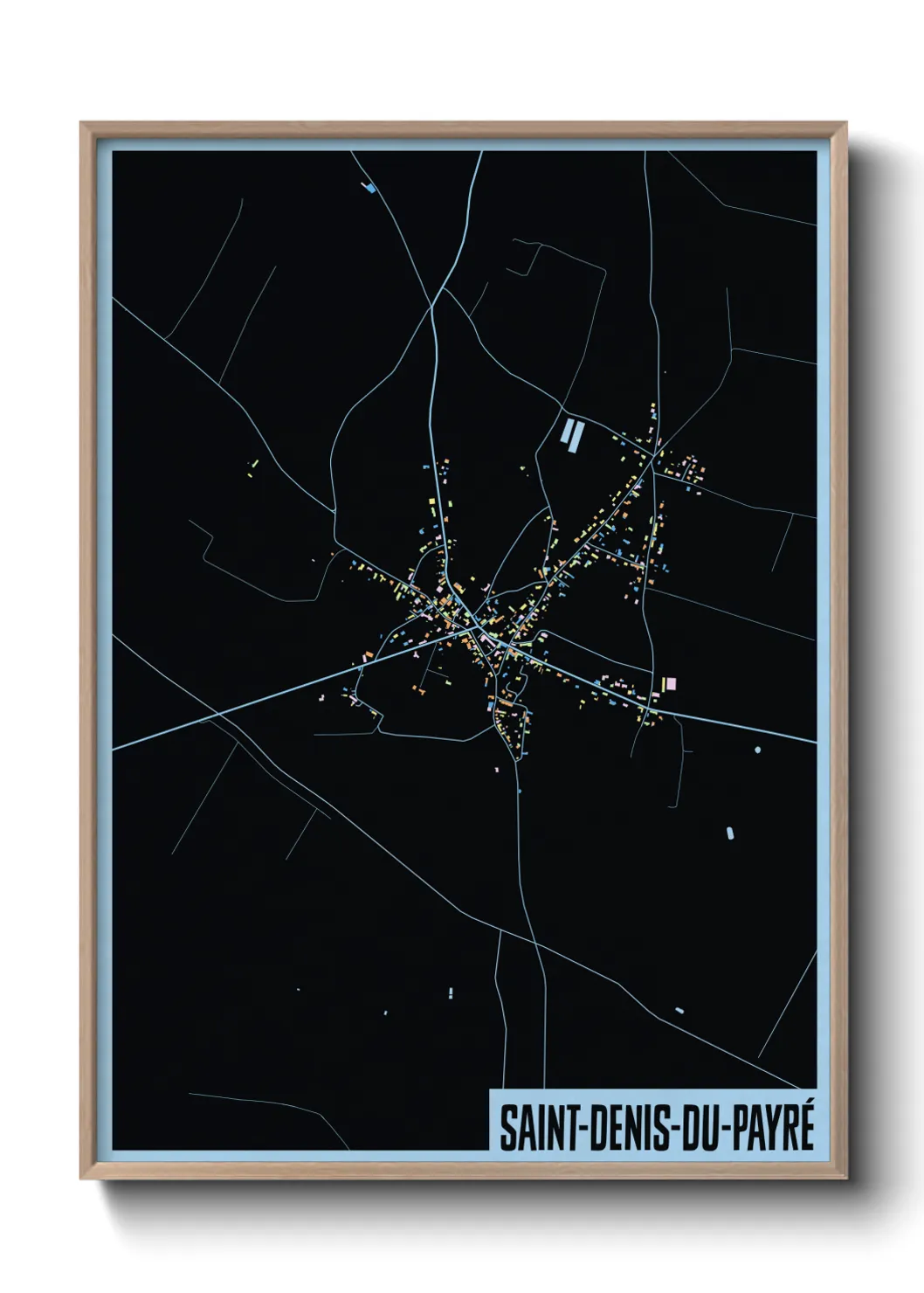Une affiche de carte sur Saint-Denis-du-Payré