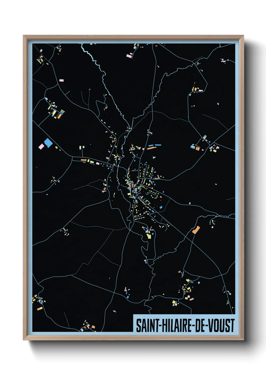 Un poster carteSaint-Hilaire-de-Voust