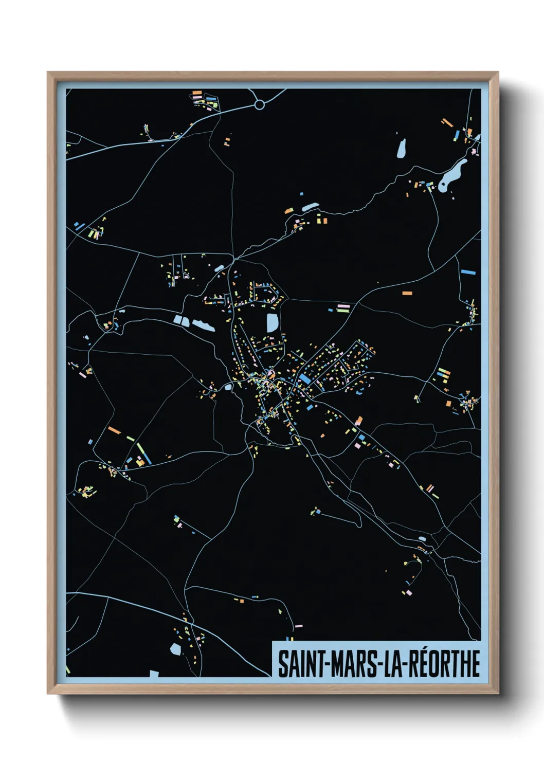 Une affiche de carte sur Saint-Mars-la-Réorthe