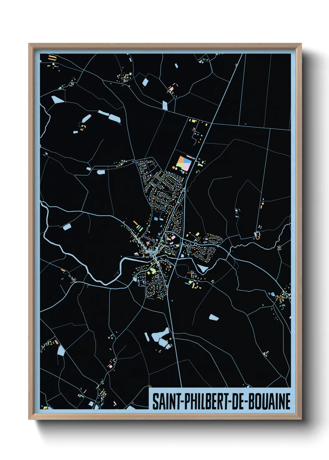 Une affiche de carte sur Saint-Philbert-de-Bouaine