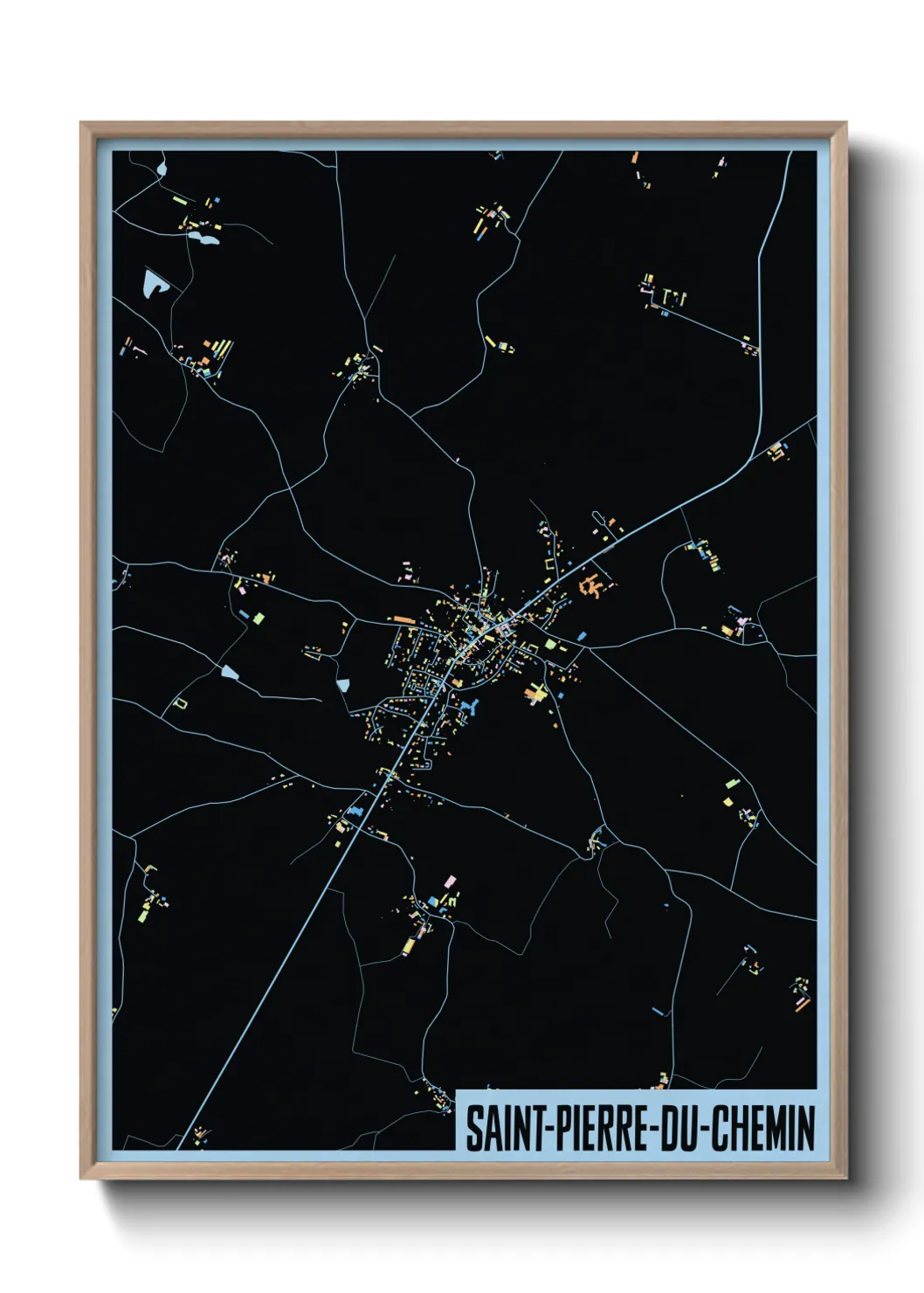 Une affiche de carte sur Saint-Pierre-du-Chemin