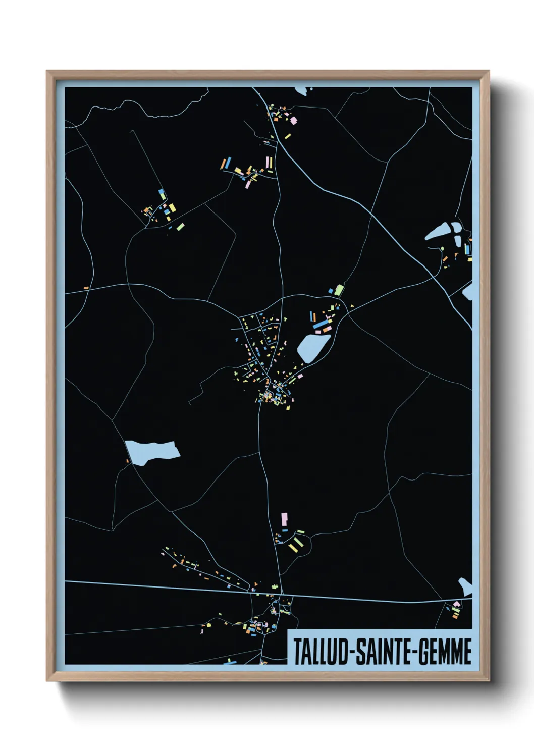 Une affiche de carte sur Tallud-Sainte-Gemme