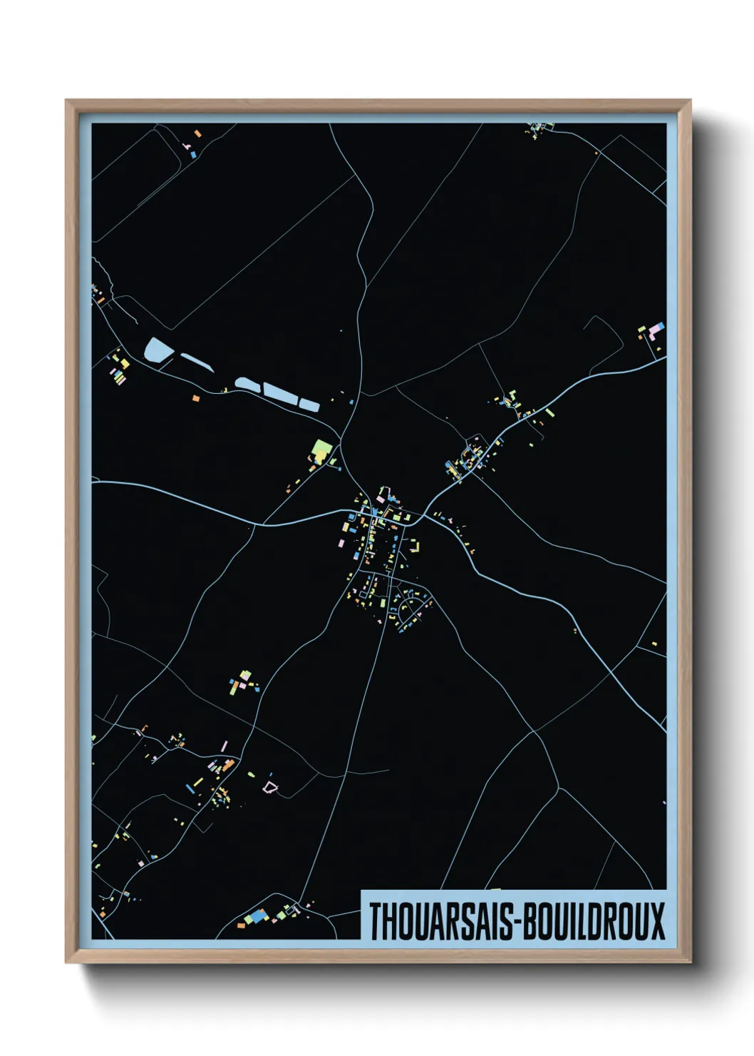 Une affiche de carte sur Thouarsais-Bouildroux