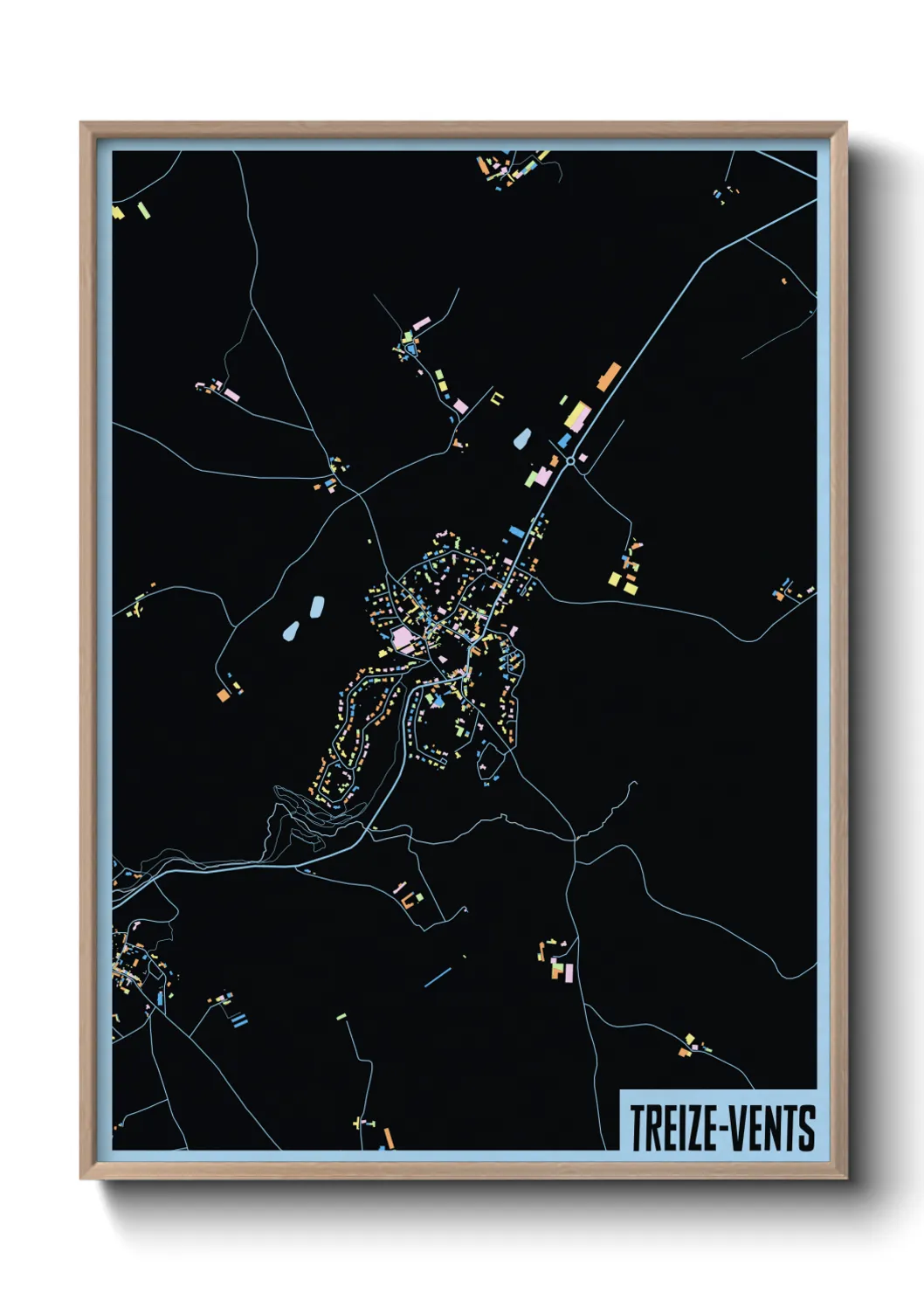 Une affiche de carte sur Treize-Vents