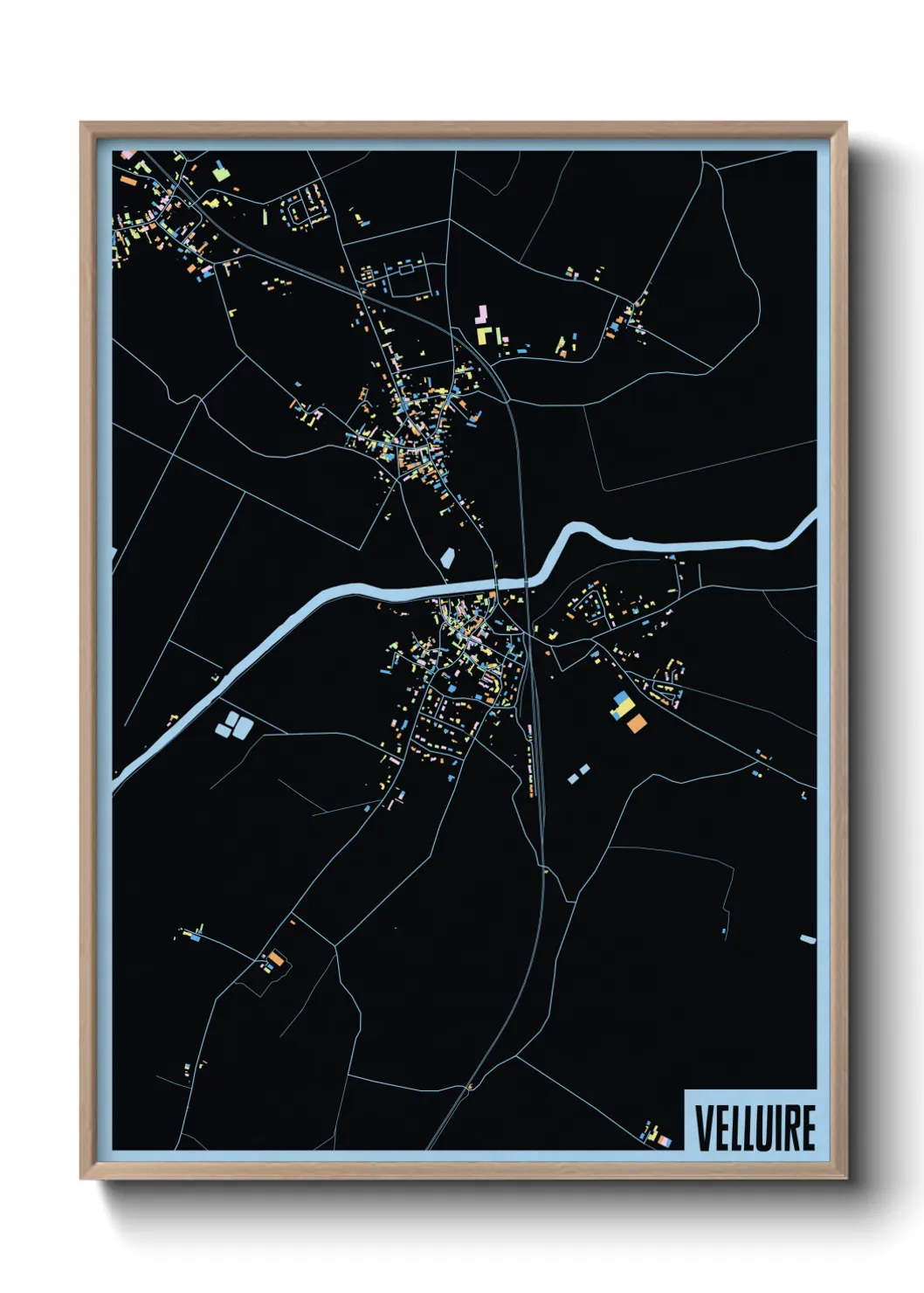 Une affiche de carte sur Velluire