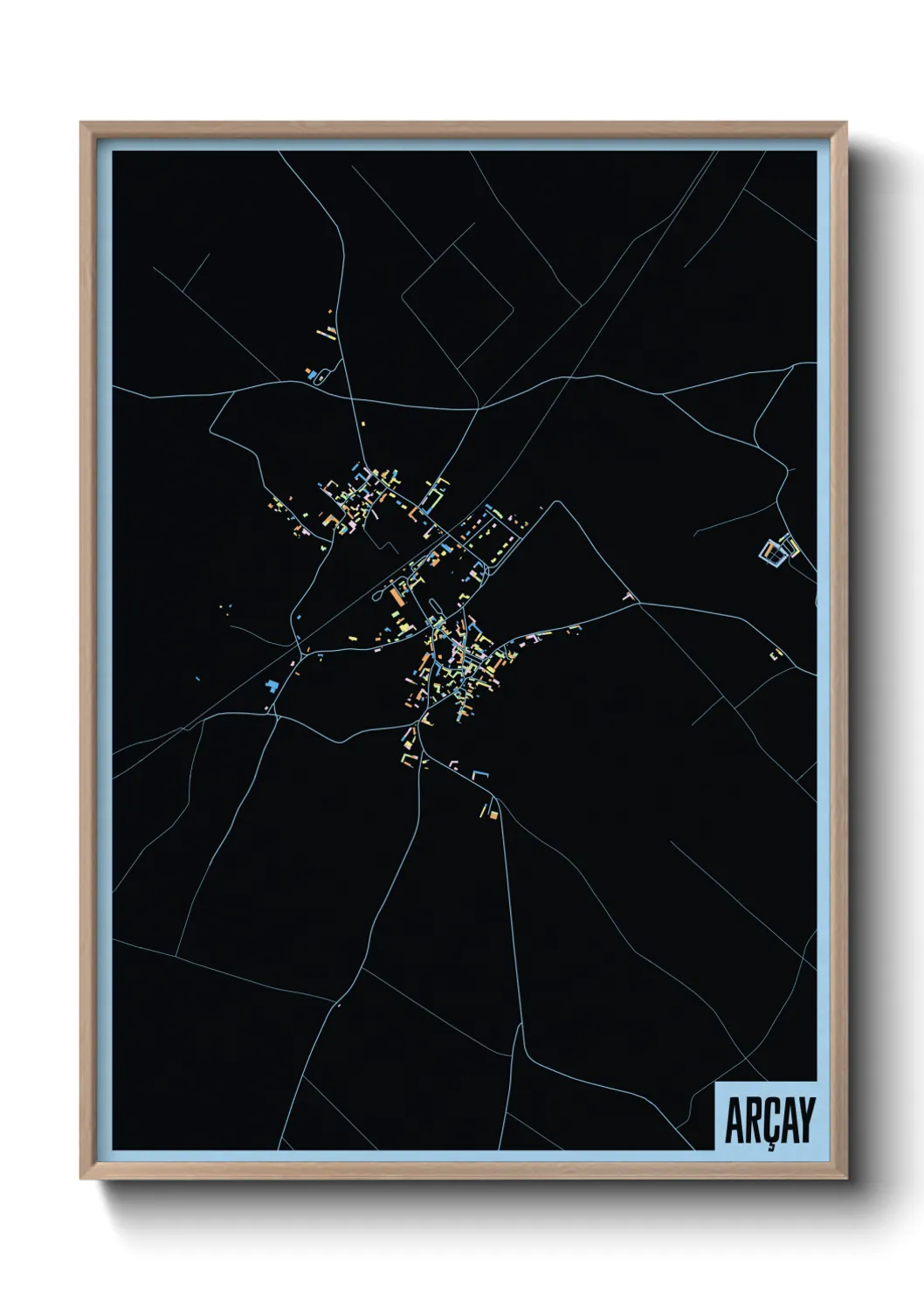 Une affiche de carte sur Arçay