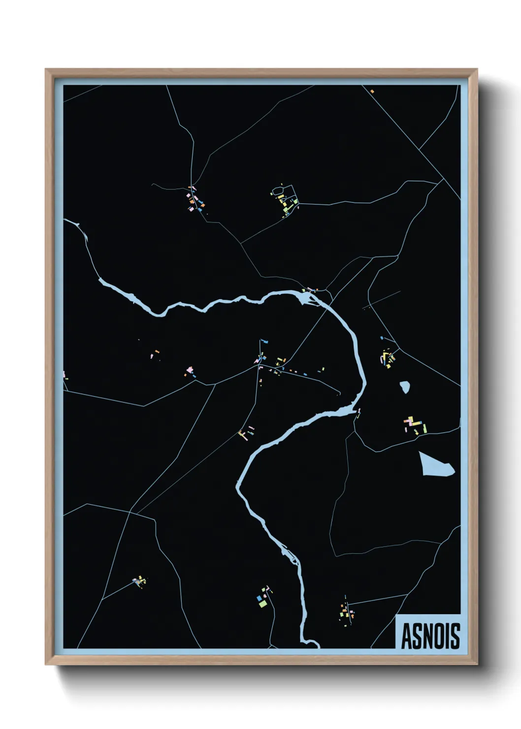 Une affiche de carte sur Asnois