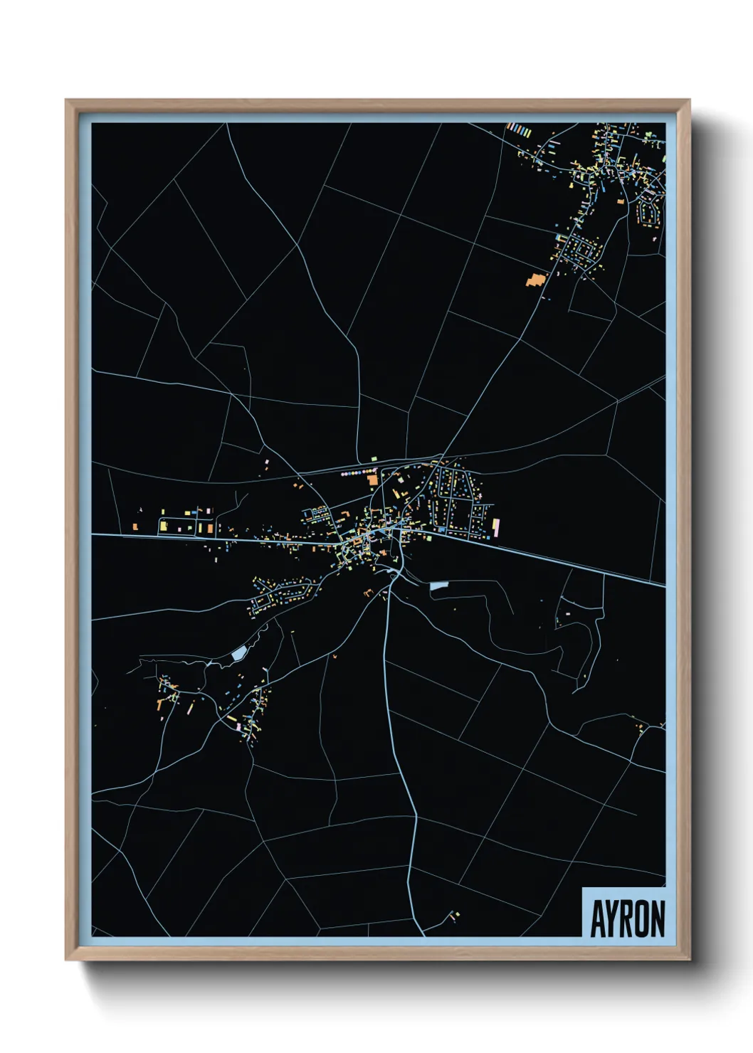 Une affiche de carte sur Ayron