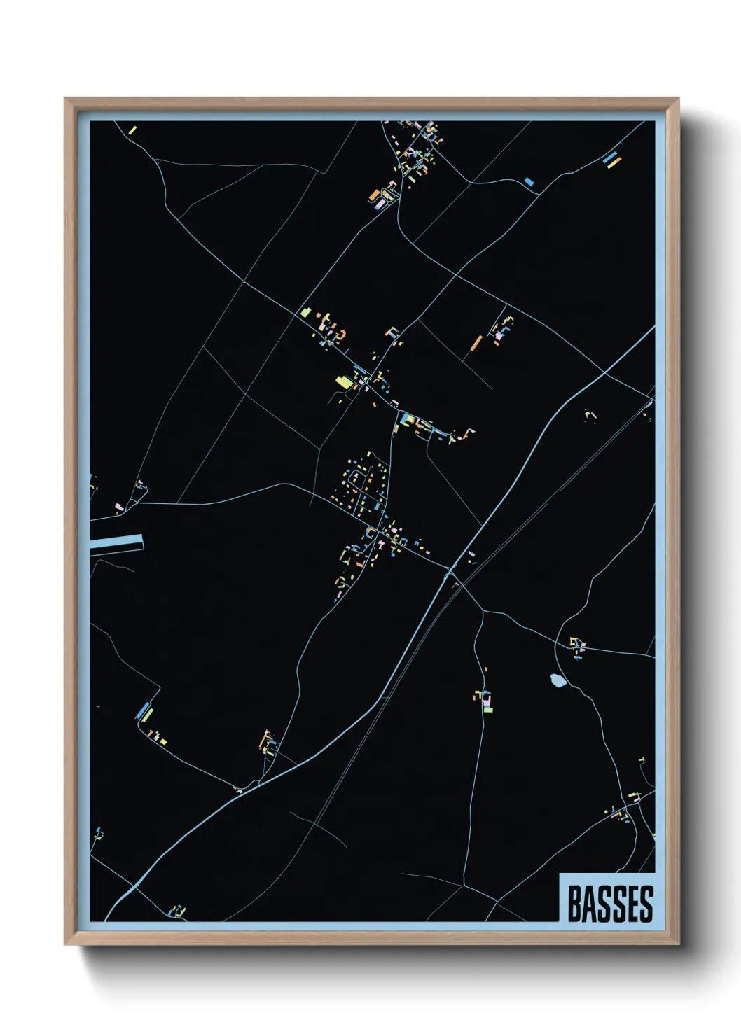 Une affiche de carte sur Basses