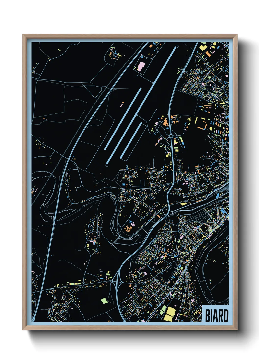 Une affiche de carte sur Biard